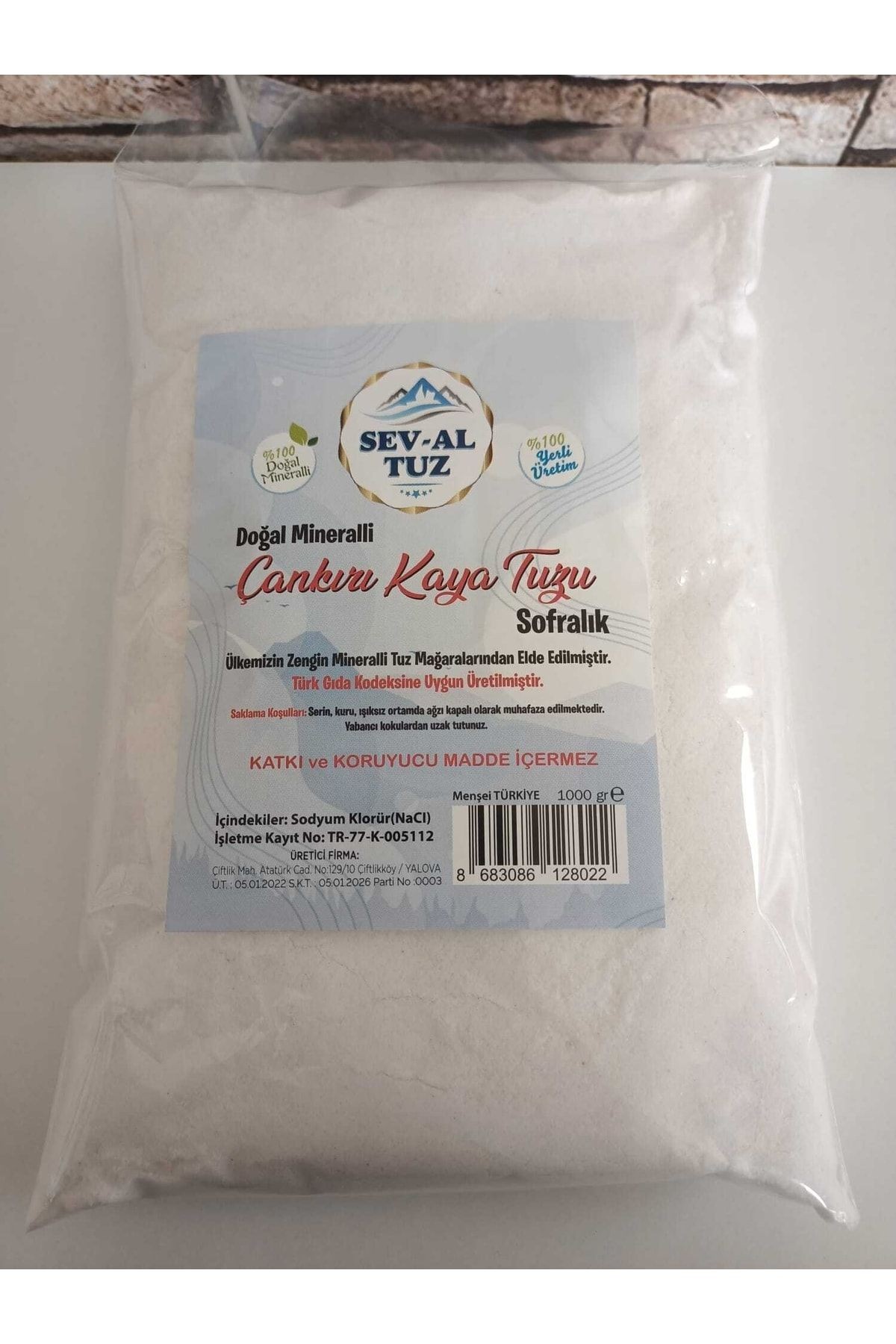 Çankırı Kaya Tuzu Taş Değirmende Çekilmiş Doğal Kaya Tuzu 1000 Gr