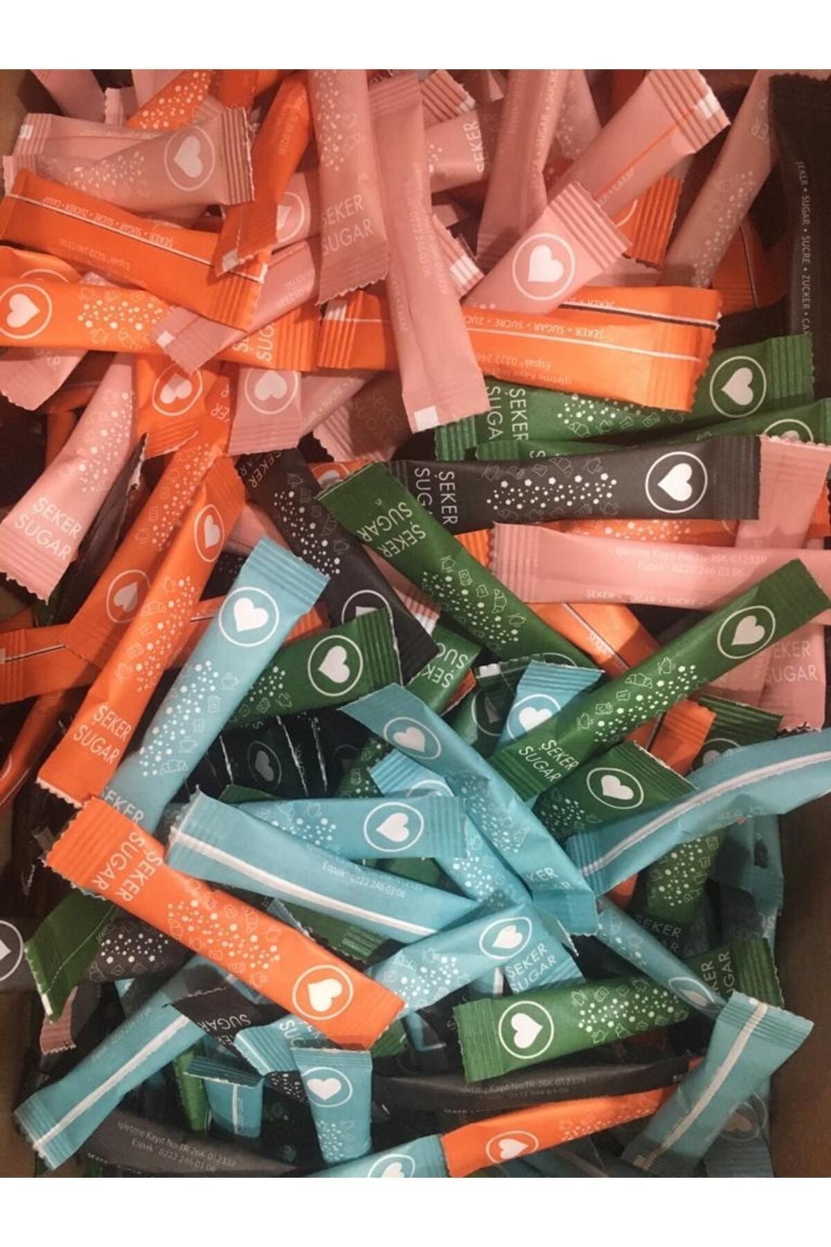 Stick Şeker Toz Şeker 2.5 gr Renkli 400 Adet 1 Kg