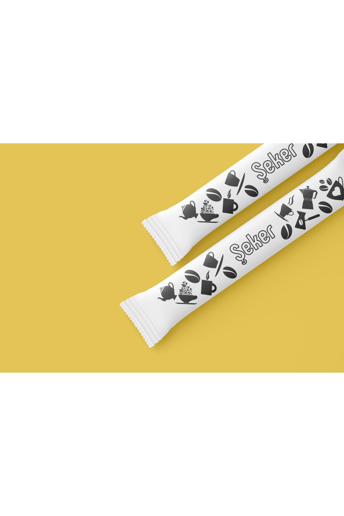 Stick Şeker Beyaz Baskılı 1000 Adet 3gr. - 3kg.