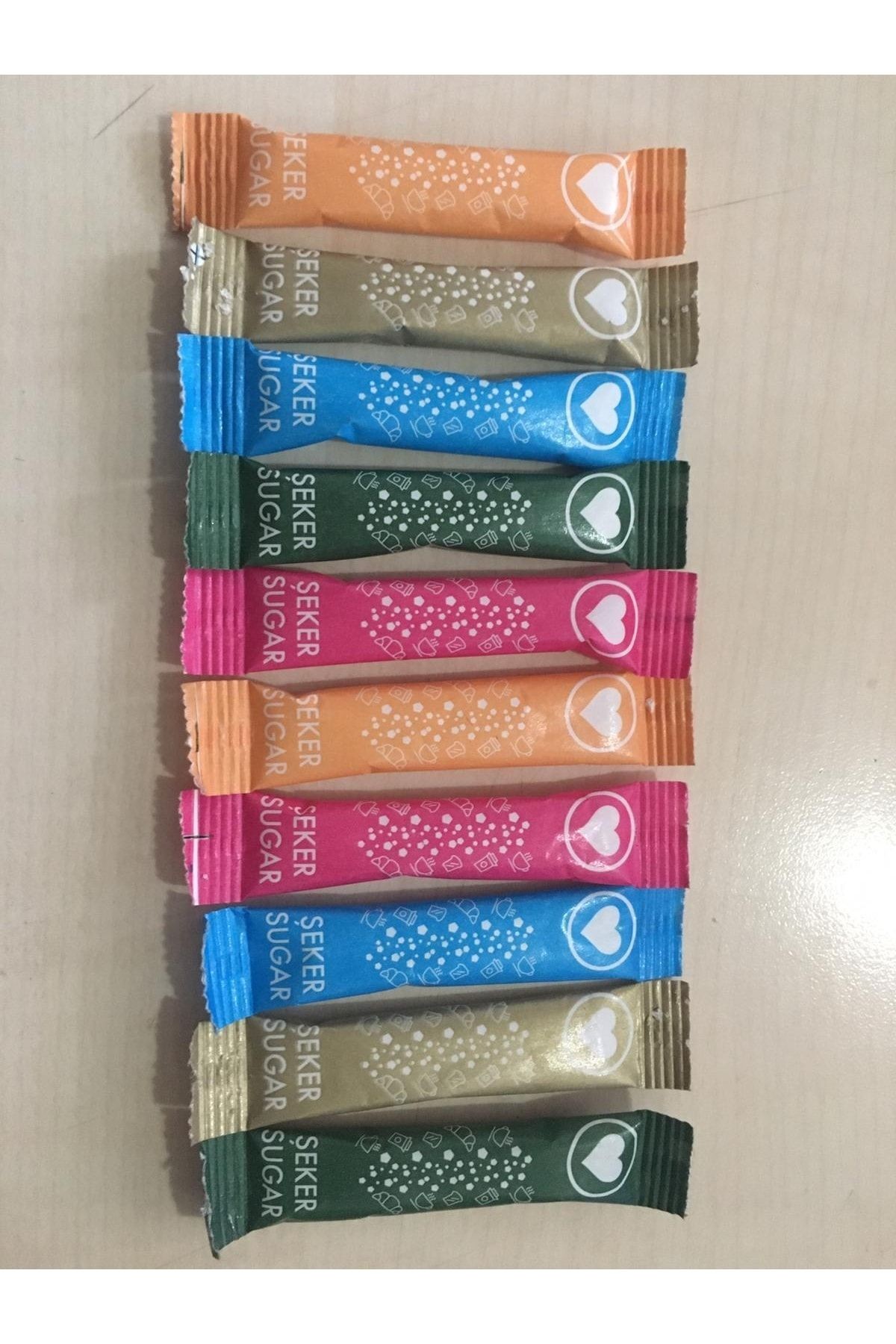 Stick Şeker Toz Şeker 3 gr Renkli 2000 Adet 6 Kg
