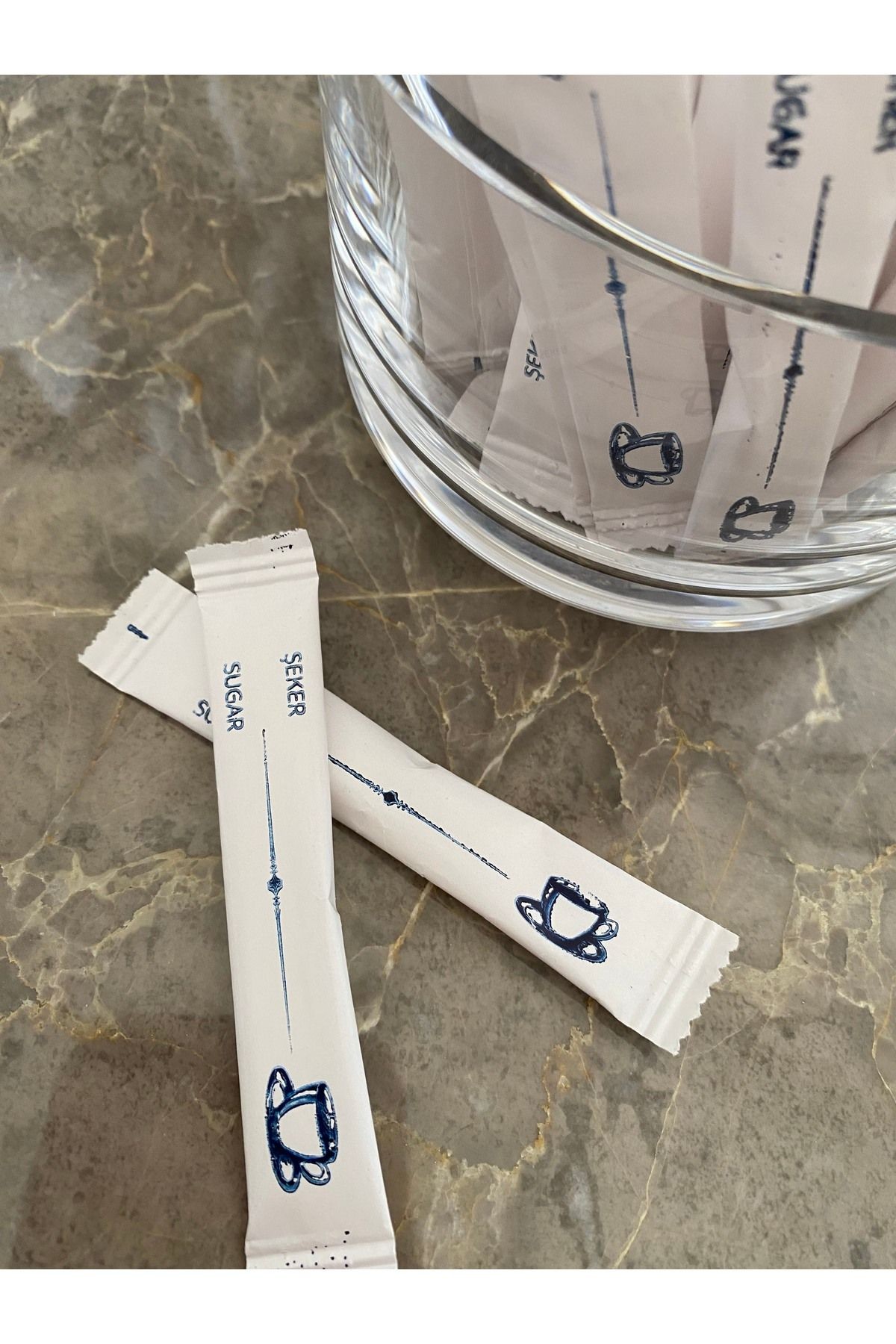 Alazpack Stick Şeker Beyaz Baskılı 3gr 100 Adet