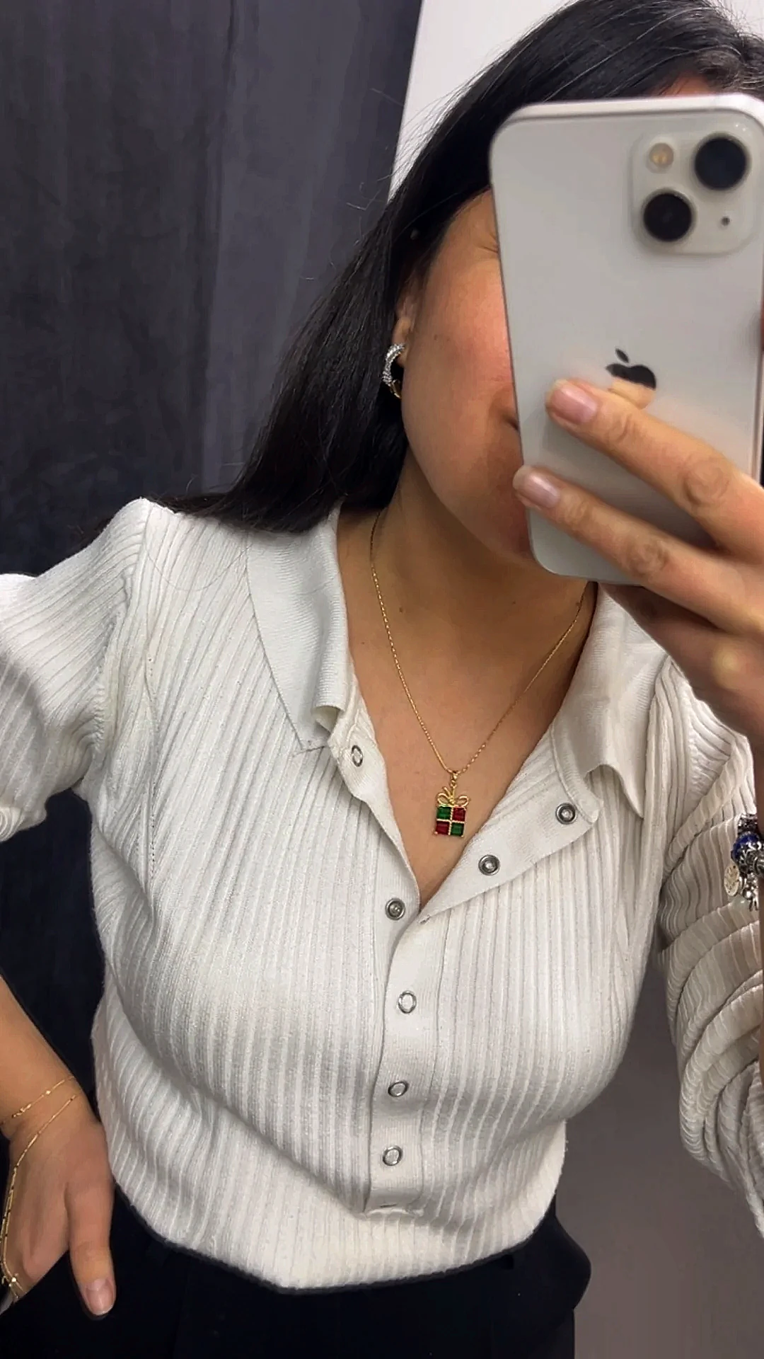 Çelik Charmlı Kolye (40 cm)