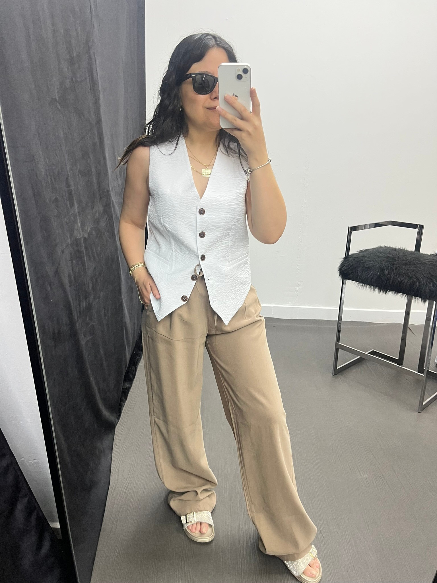Beli Lastikli Pantolon Camel 