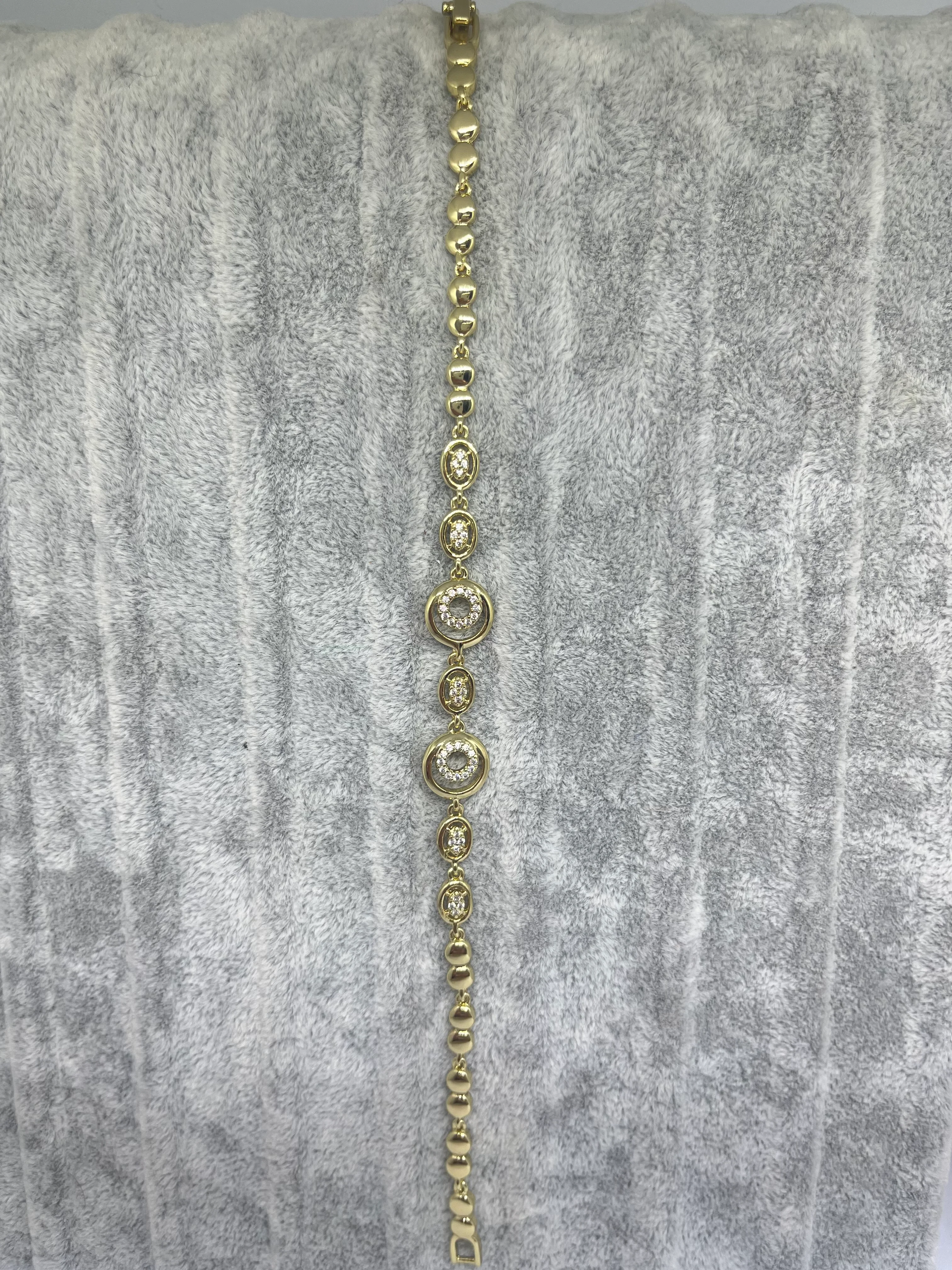 Özel Seri Zirkon Taşlı Yuvarlak Model Bileklik XP(19cm) 