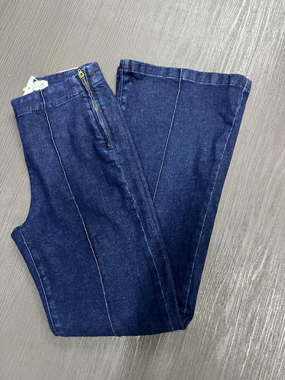 Yüksek Bel İspanyol Paça Likralı Jean 