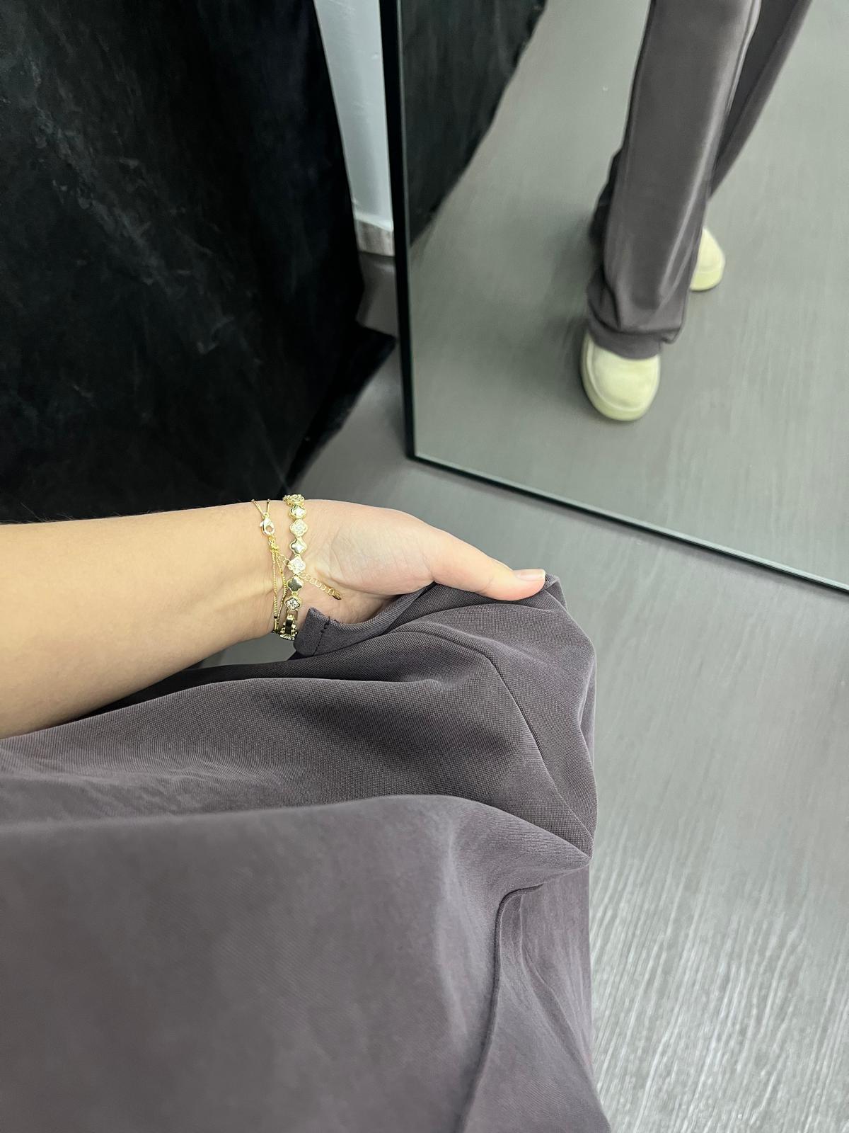 Modal Doku Beli Lastikli Uzun Kollu İkili Takım 