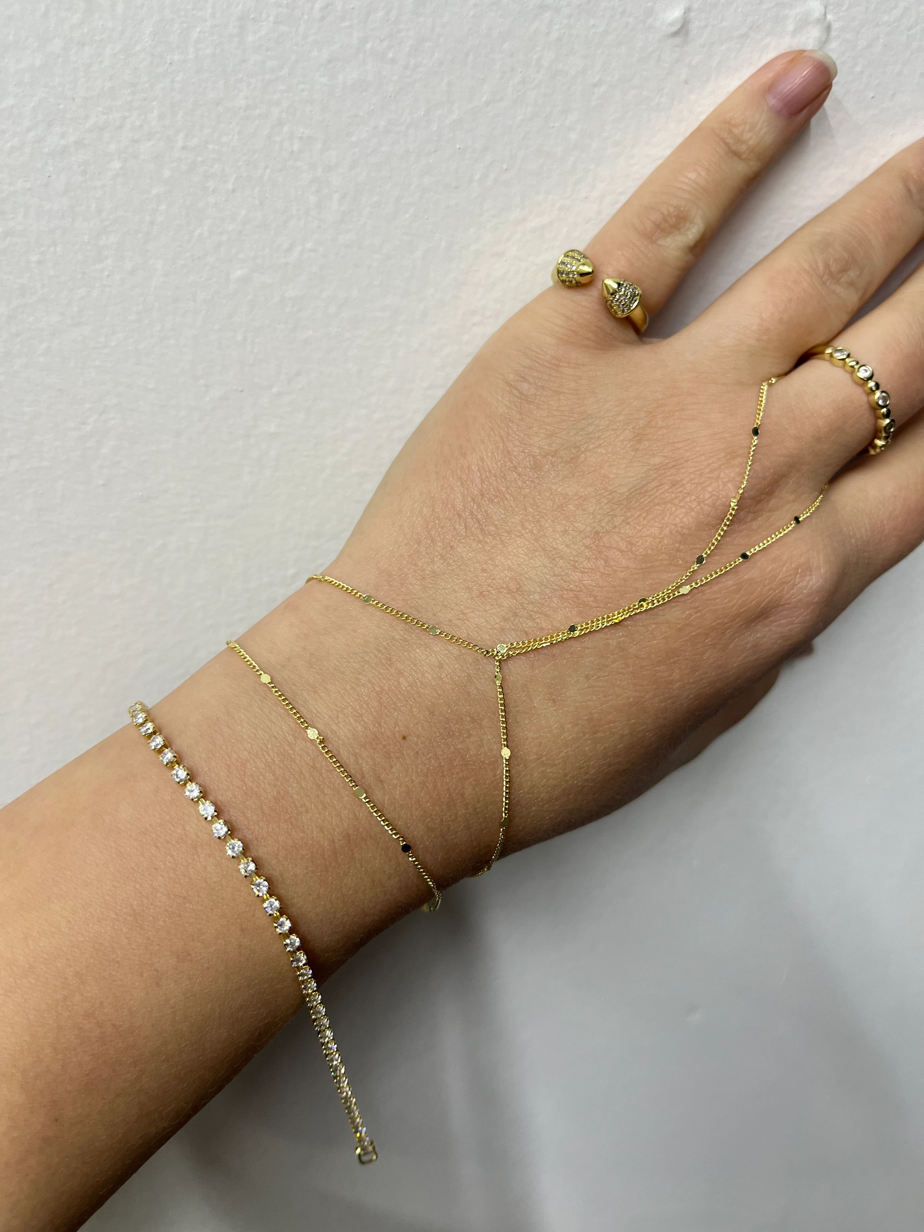 Özel Seri Zirkon Taşlı Su Yolu Bileklik XP (19 cm)