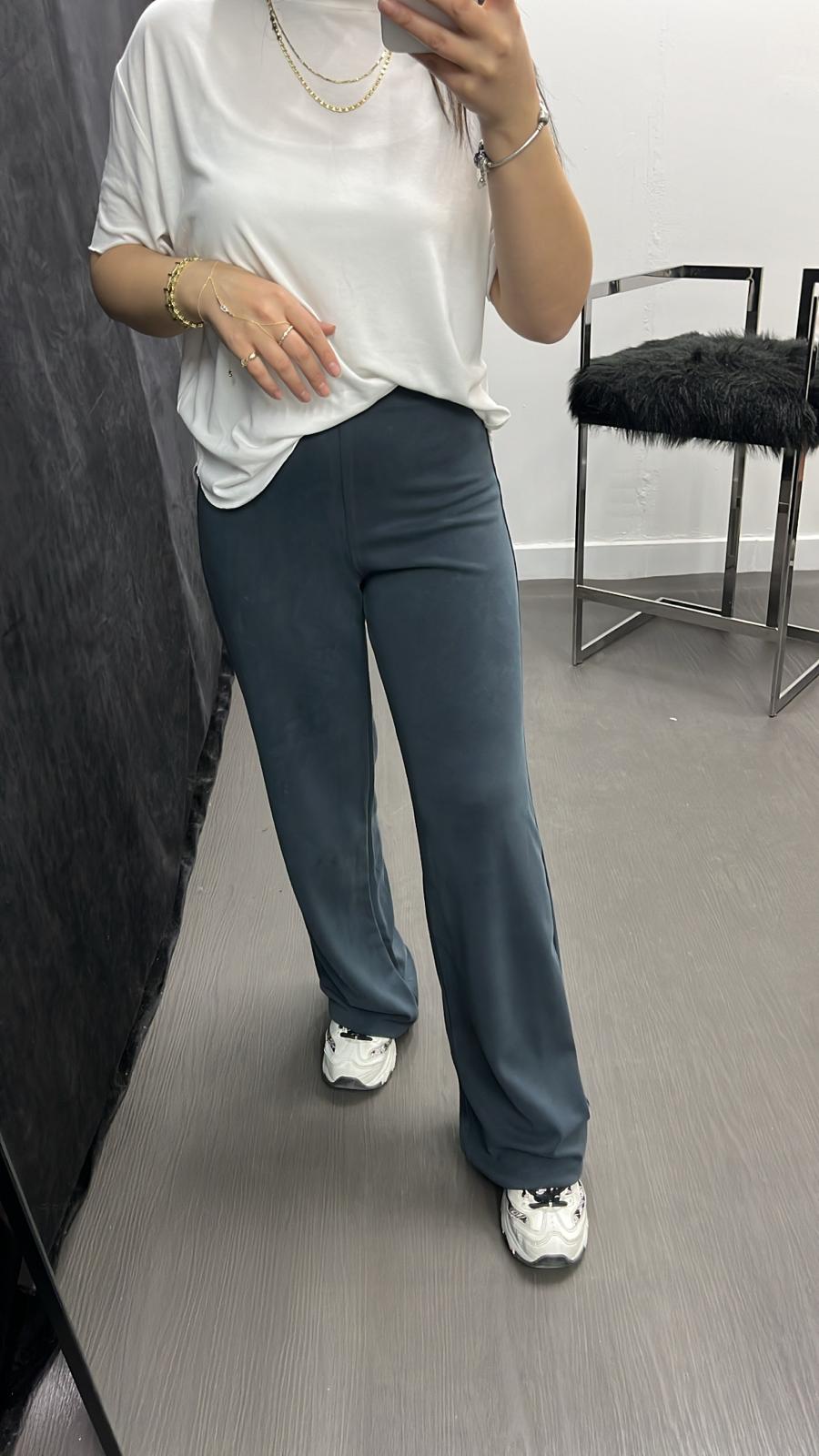 Beli Lastikli Modal Doku Bol Paça Pantolon 