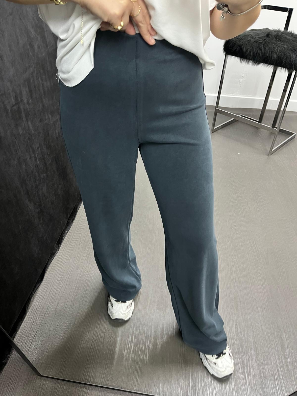 Beli Lastikli Modal Doku Bol Paça Pantolon 