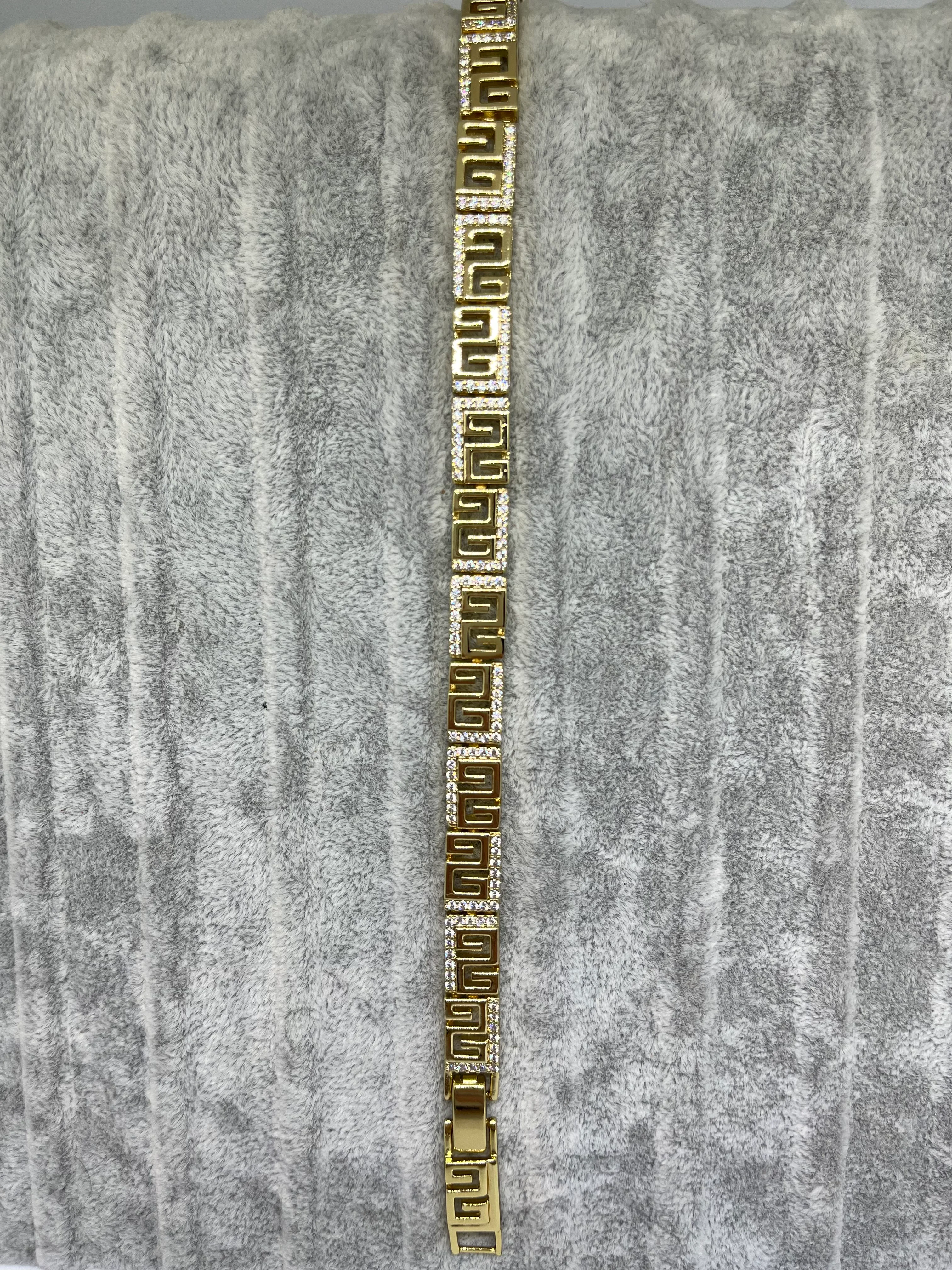 Özel Seri Zirkon Taşlı Labirent Model Bileklik XP(19cm)