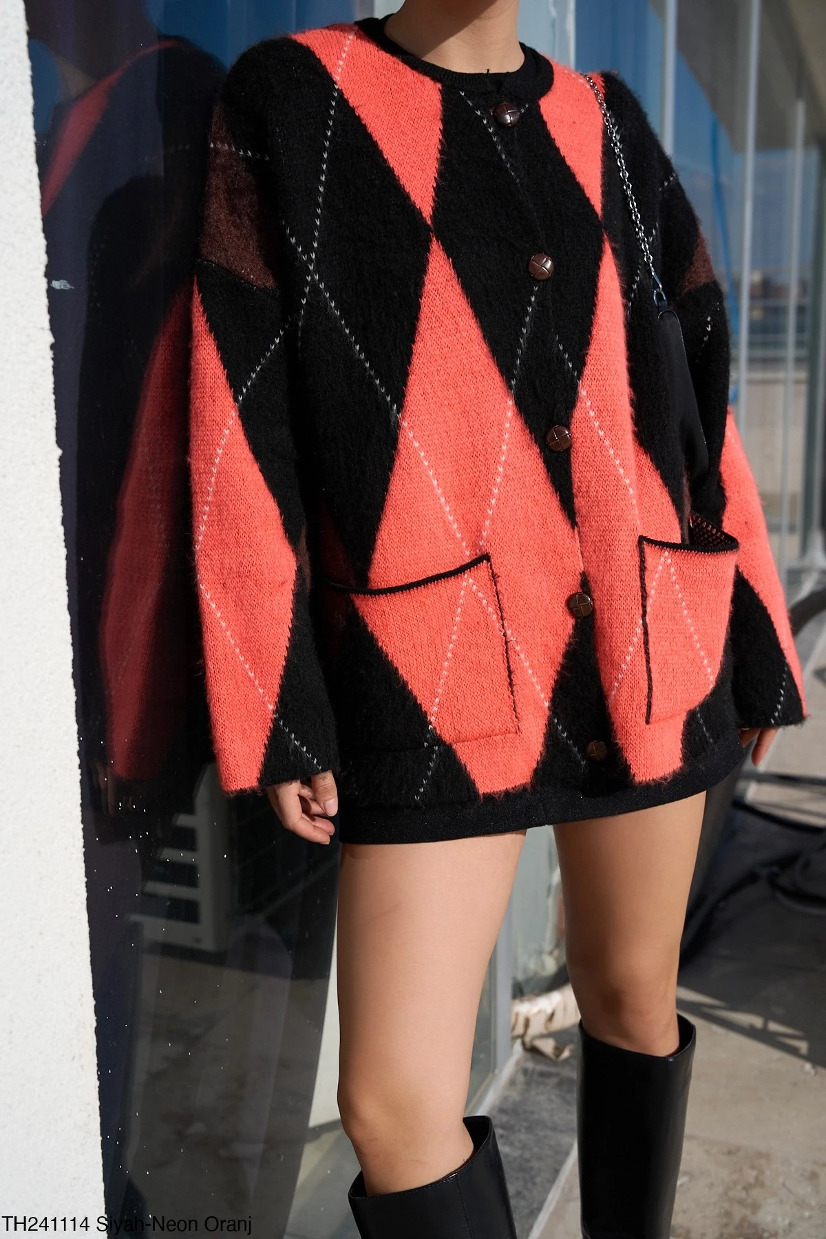 Baklava Desenli Hırka