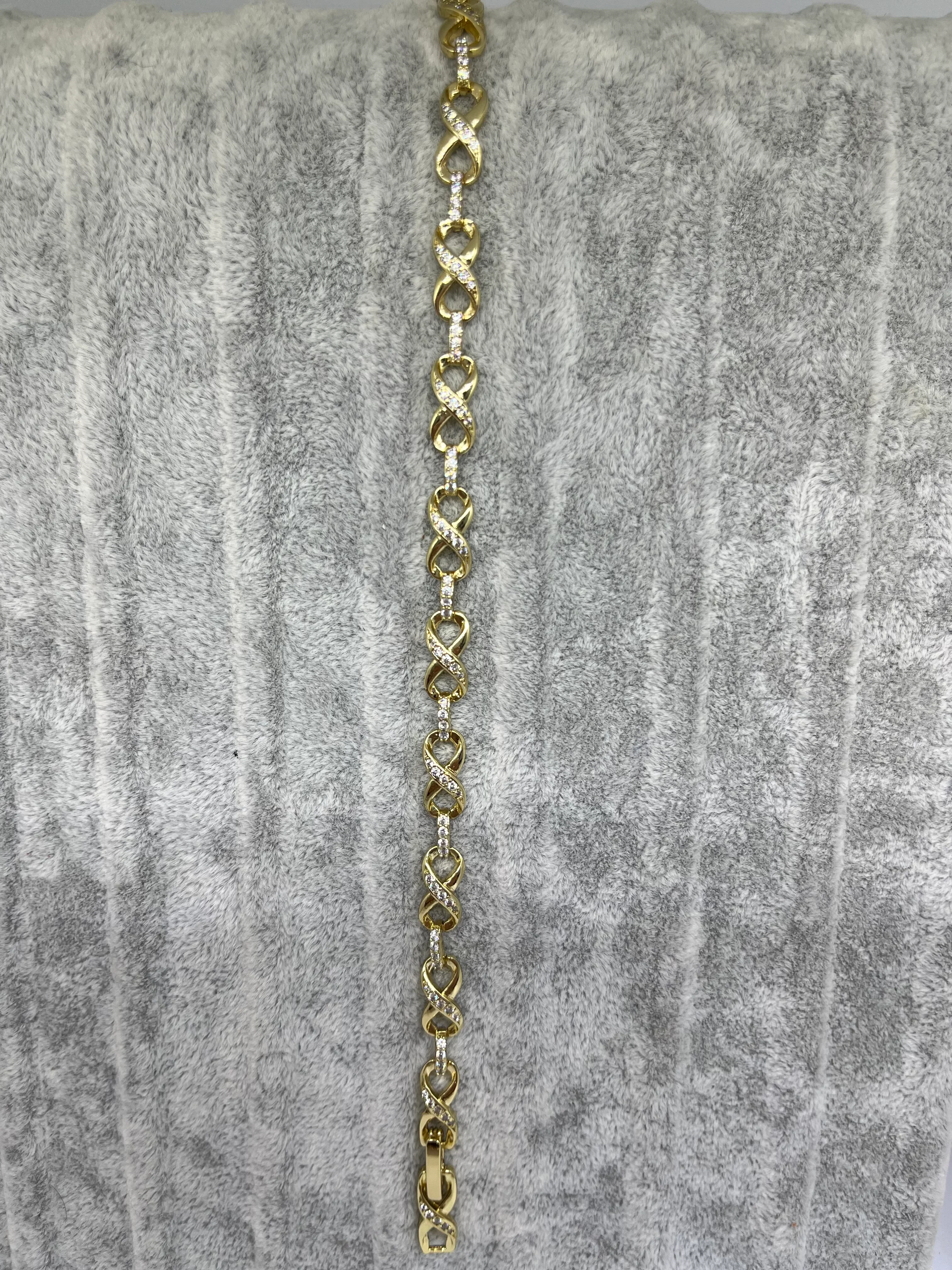 Özel Seri Zirkon Taşlı Sonsuzluk Model Bileklik XP( 19cm)