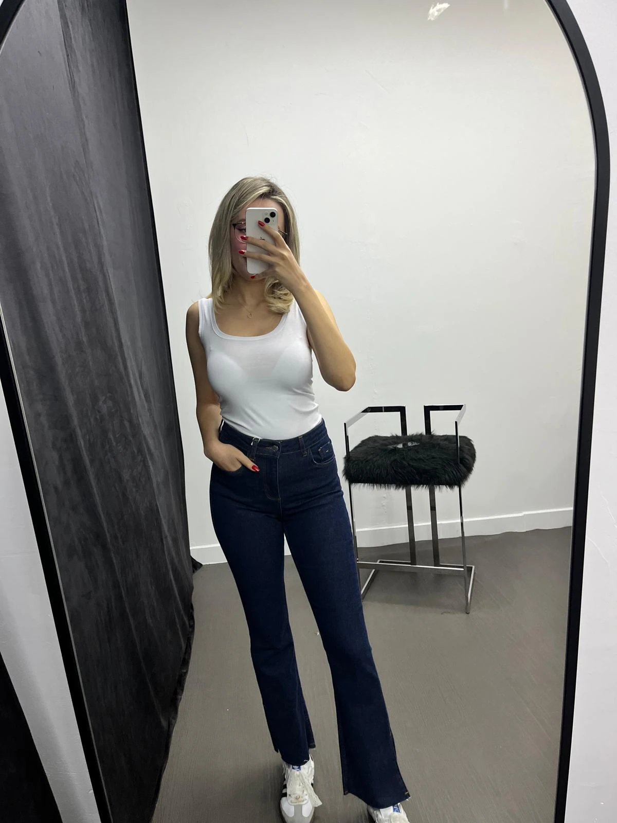 Yüksek Bel Flare Model Jean 