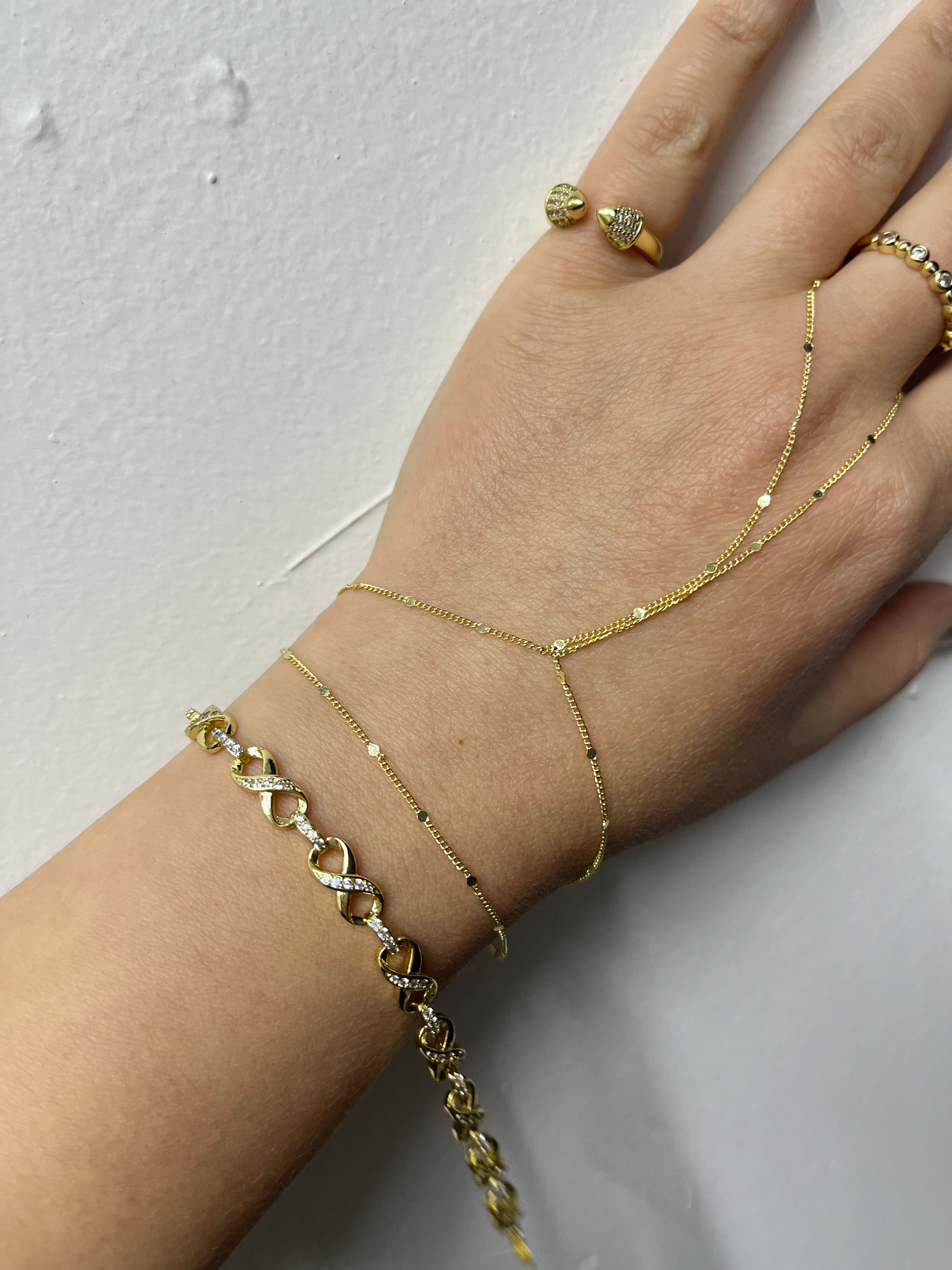 Özel Seri Zirkon Taşlı Sonsuzluk Model Bileklik XP( 19cm)