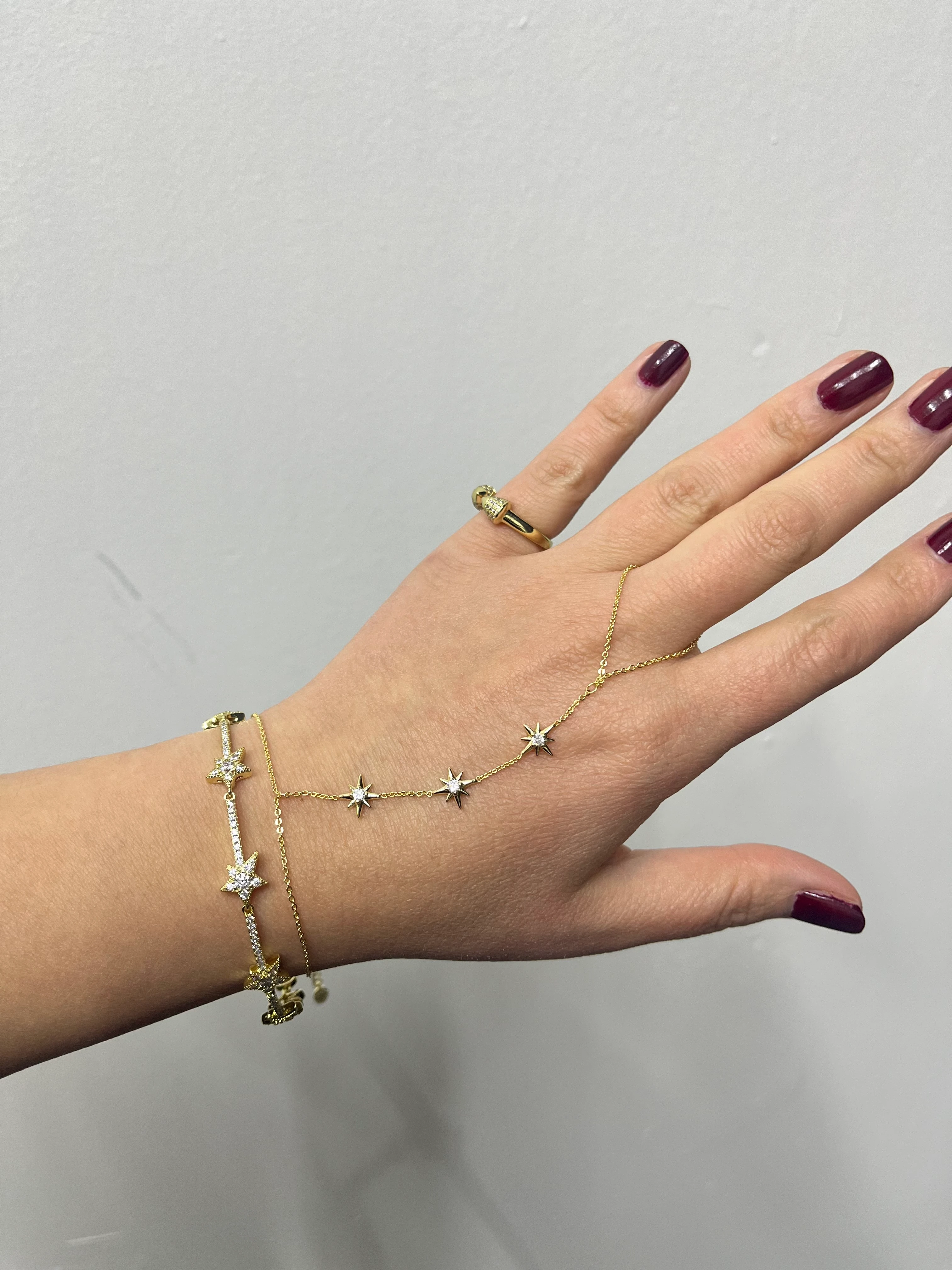 Özel Seri Zirkon Taşlı Yıldız Model Bileklik XP (19cm₺