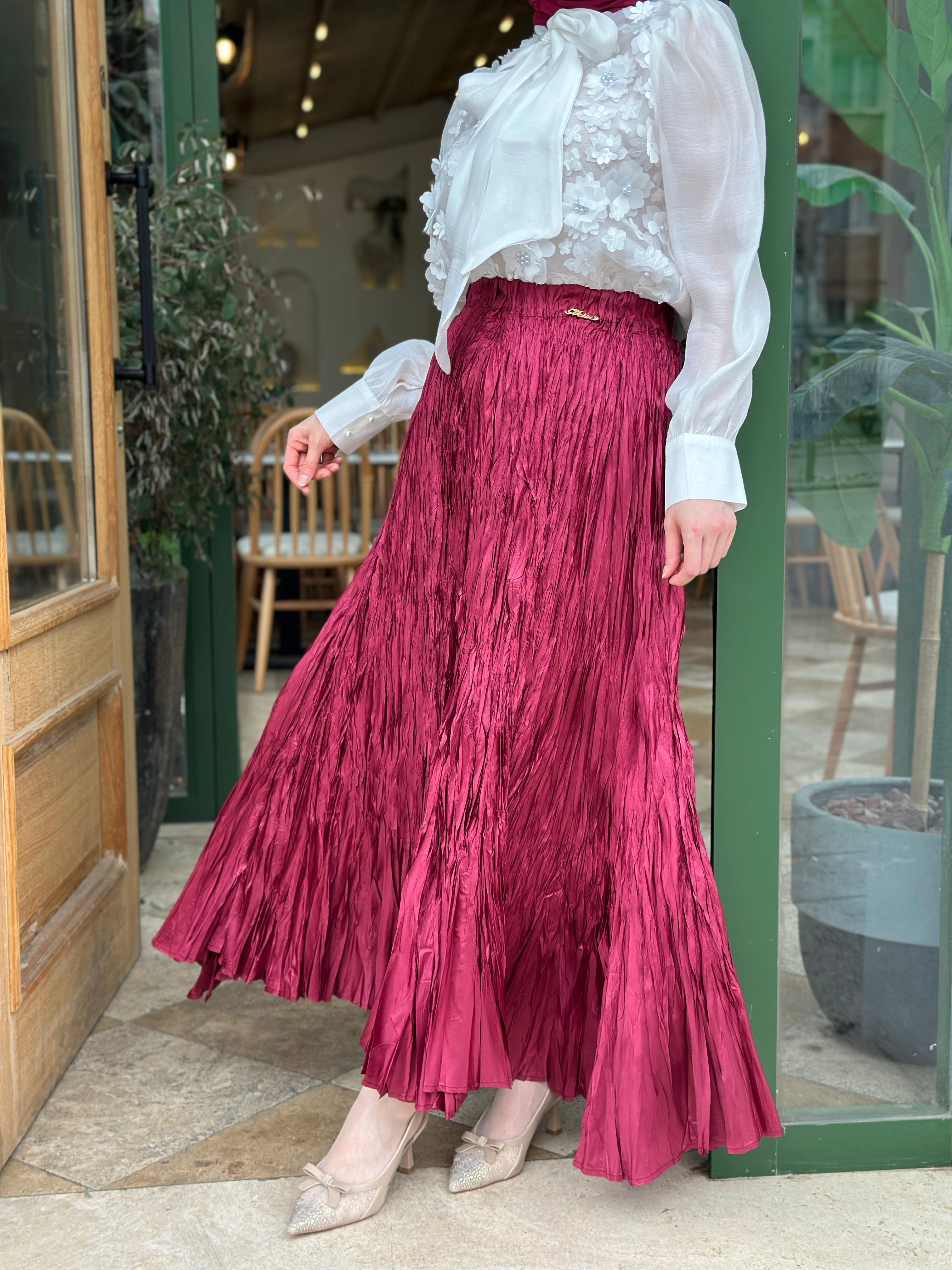 Ghisa 5310 İpek Kırıştırma Etek