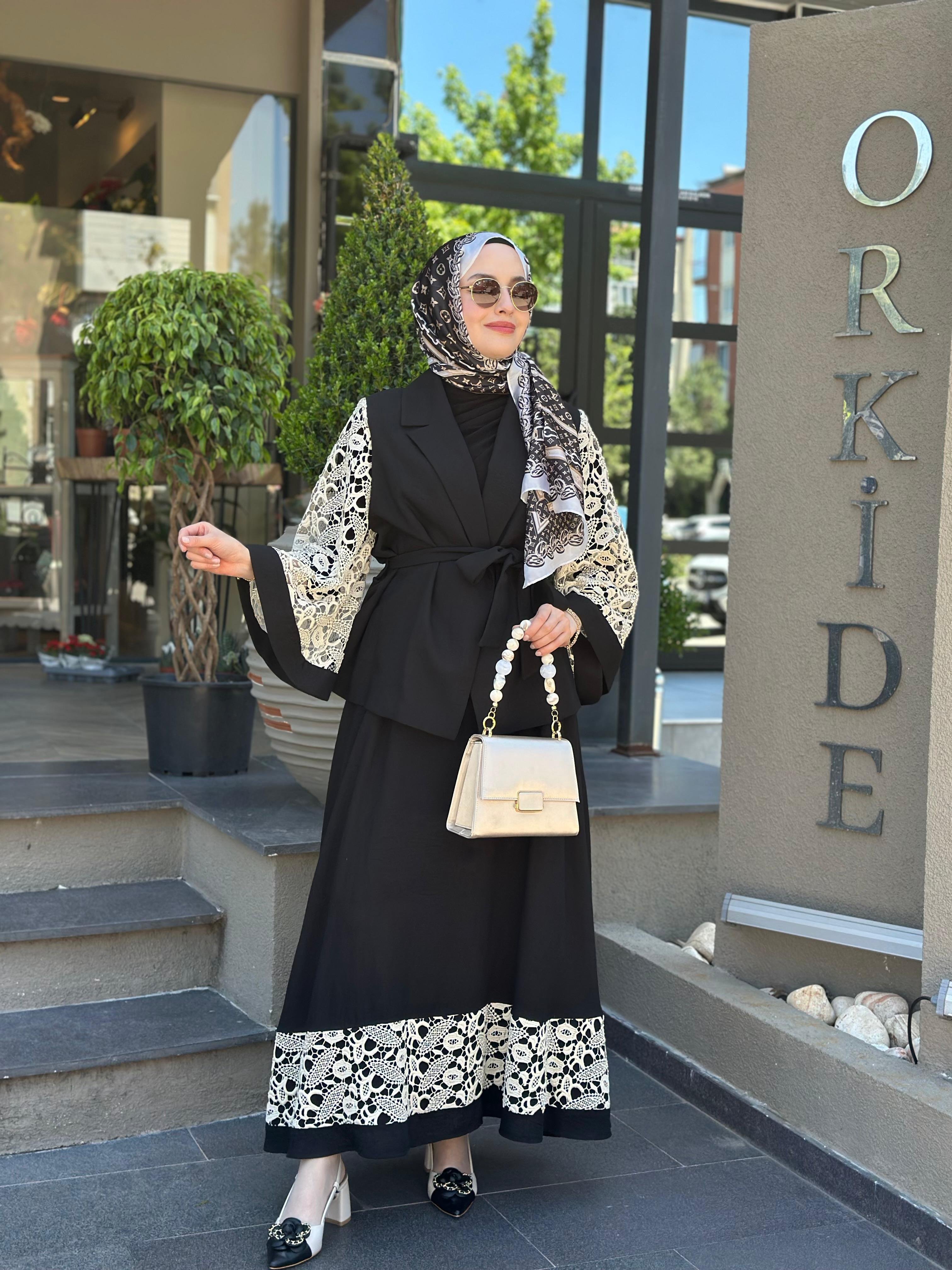 Gazzella 44840 Kolları Dantelli Takım