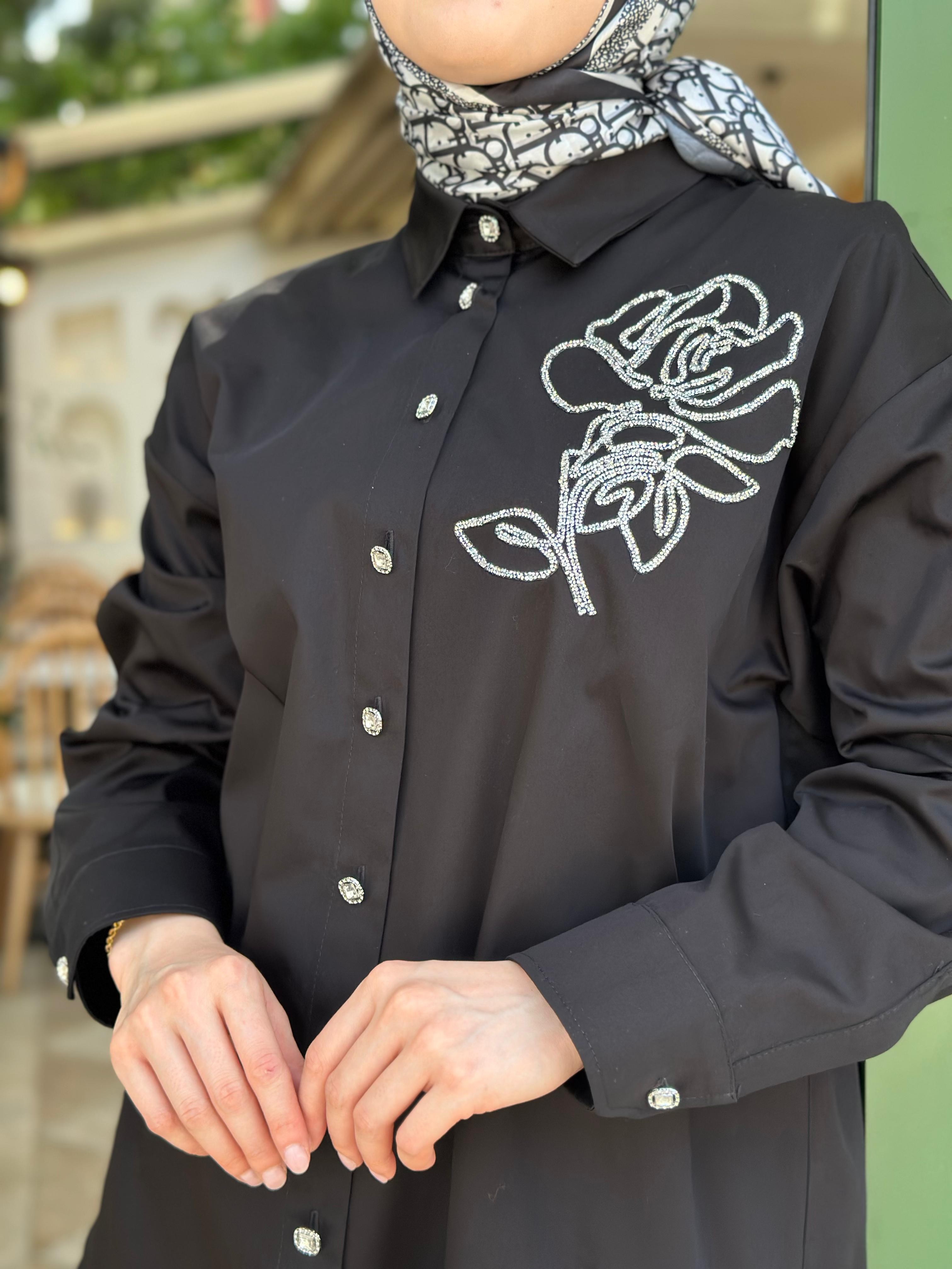 Ghisa 4932 Gül Desenli Tunik