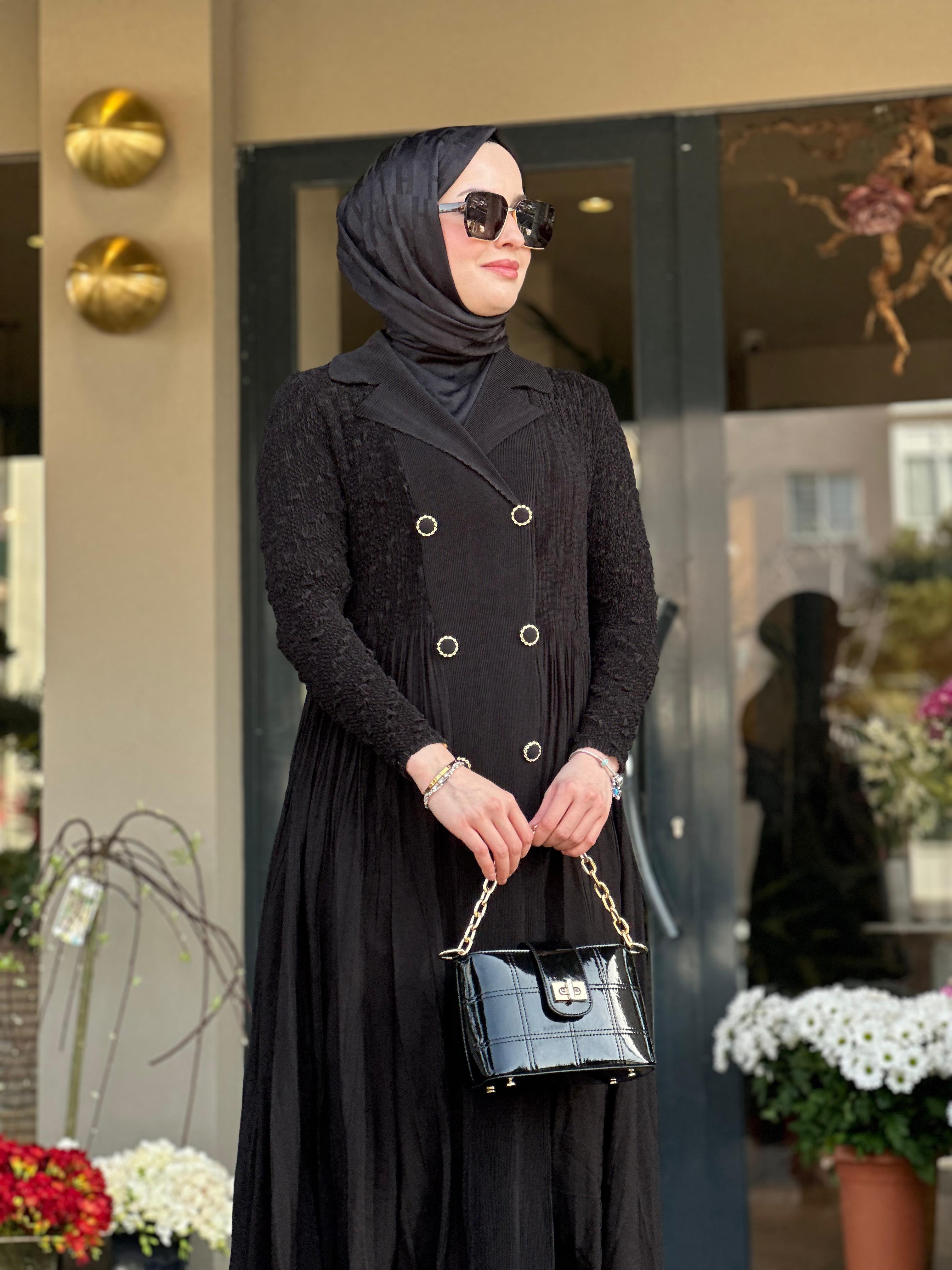 İthal M Düğmeli Elbise