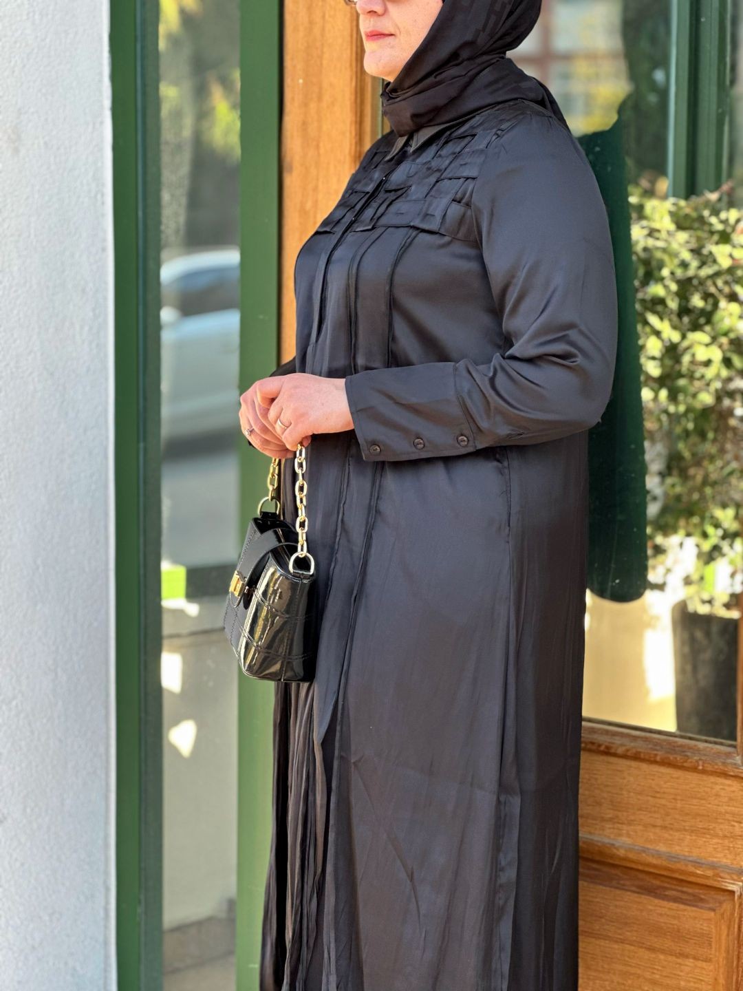 Lissmore 5843 Önü Çıtçıt Elbise - Siyah