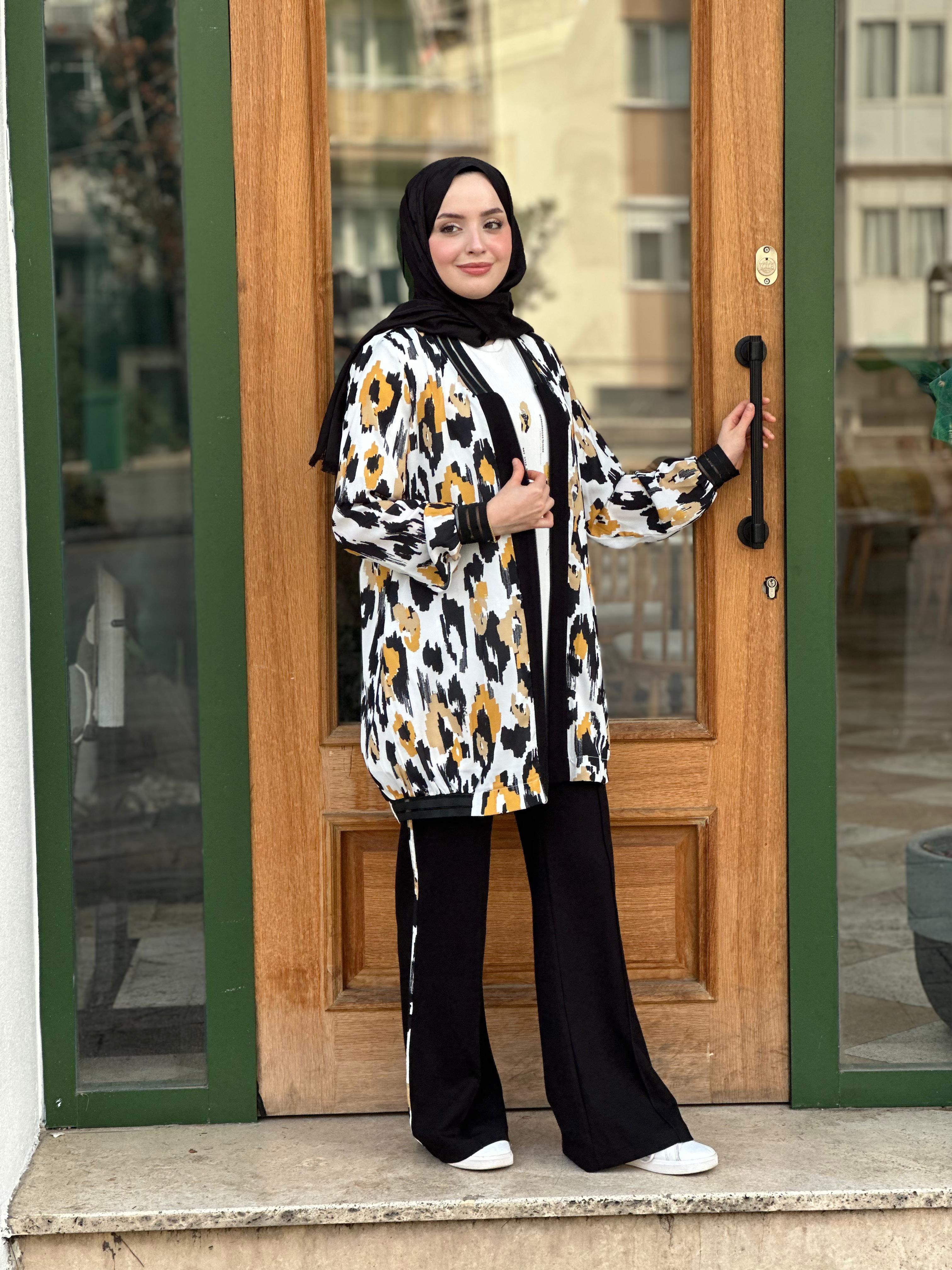 Pureva 2760 Desenli 3 lü Takım - Siyah