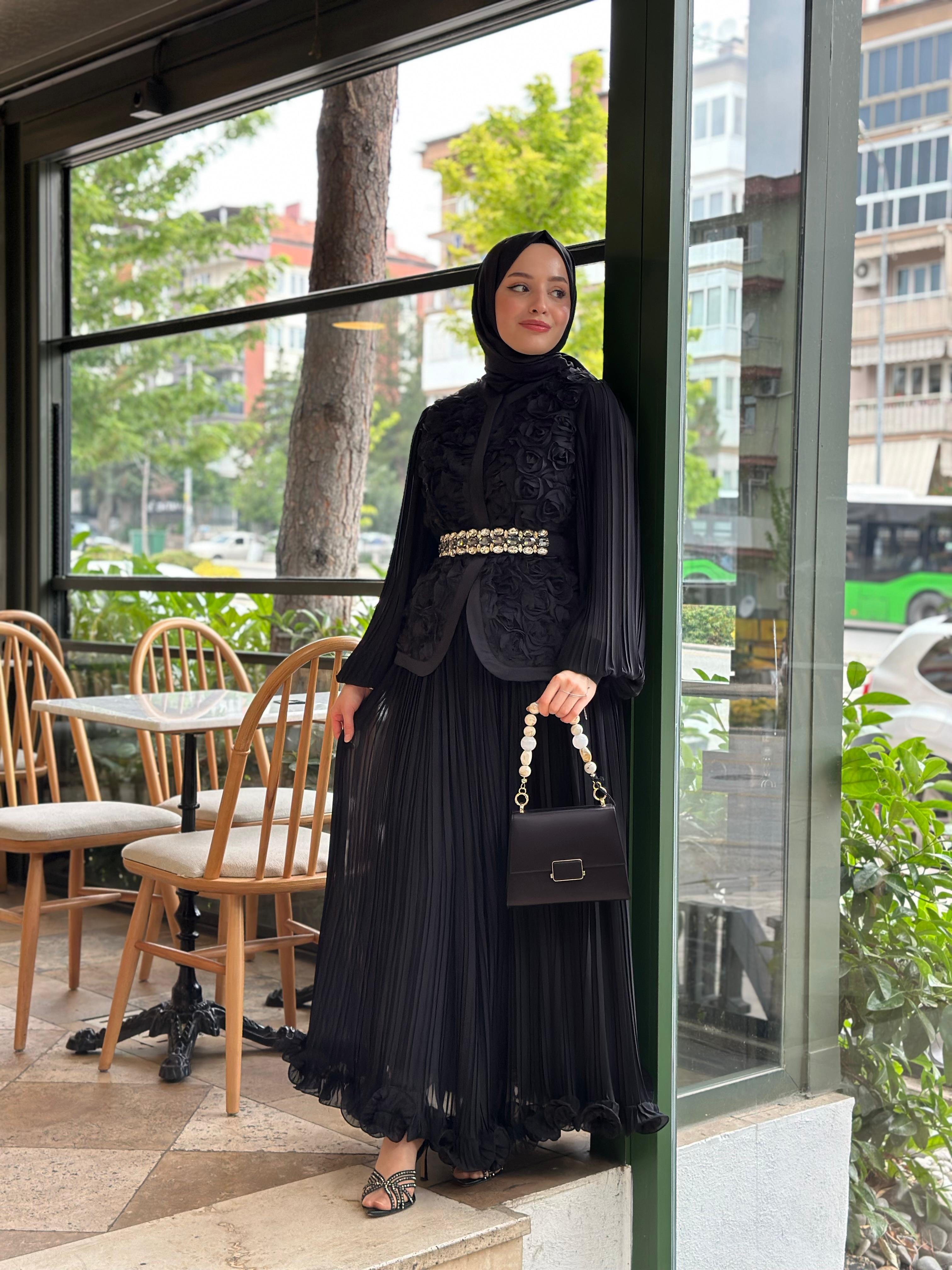 Gazella 44908 Güllü şifon etekli takım