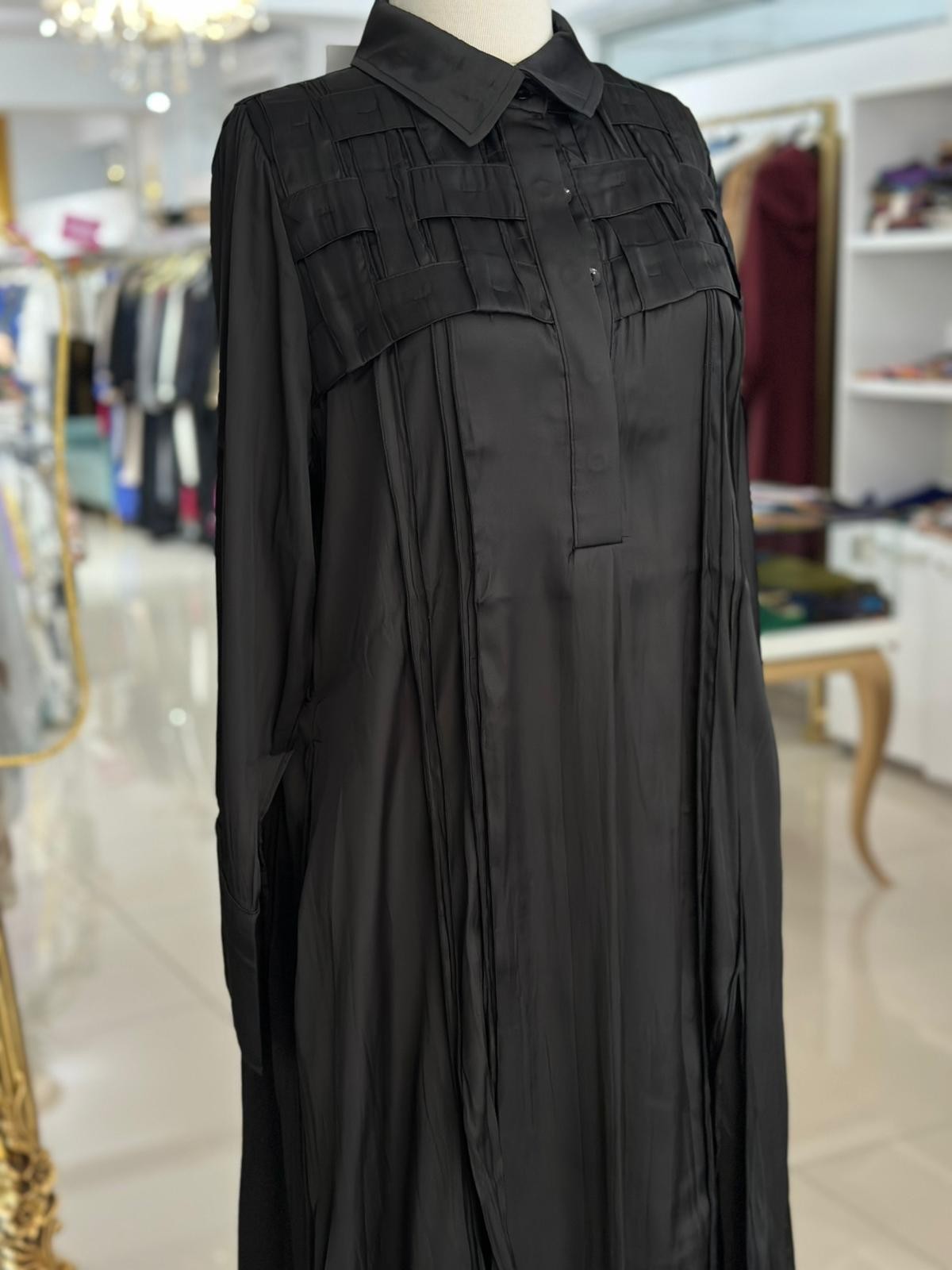 Lissmore 5844 Uzun Tunikli İpek Saten Takım