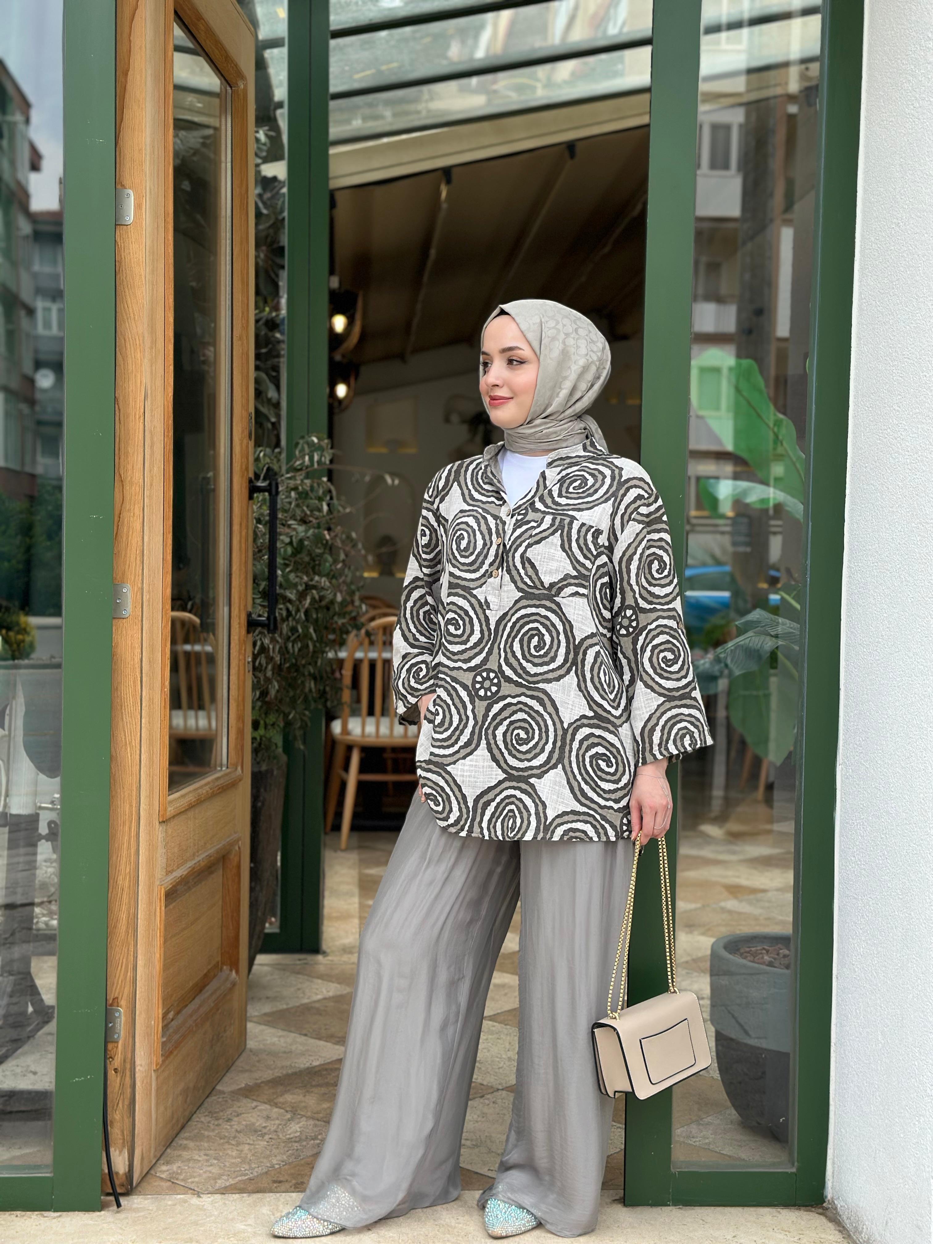 İthal m 41 ipek pantolon - Gri