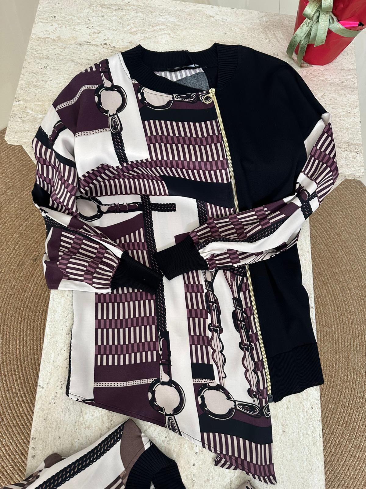 Ghisa 4151 Kolları Triko Tunik - Bordo