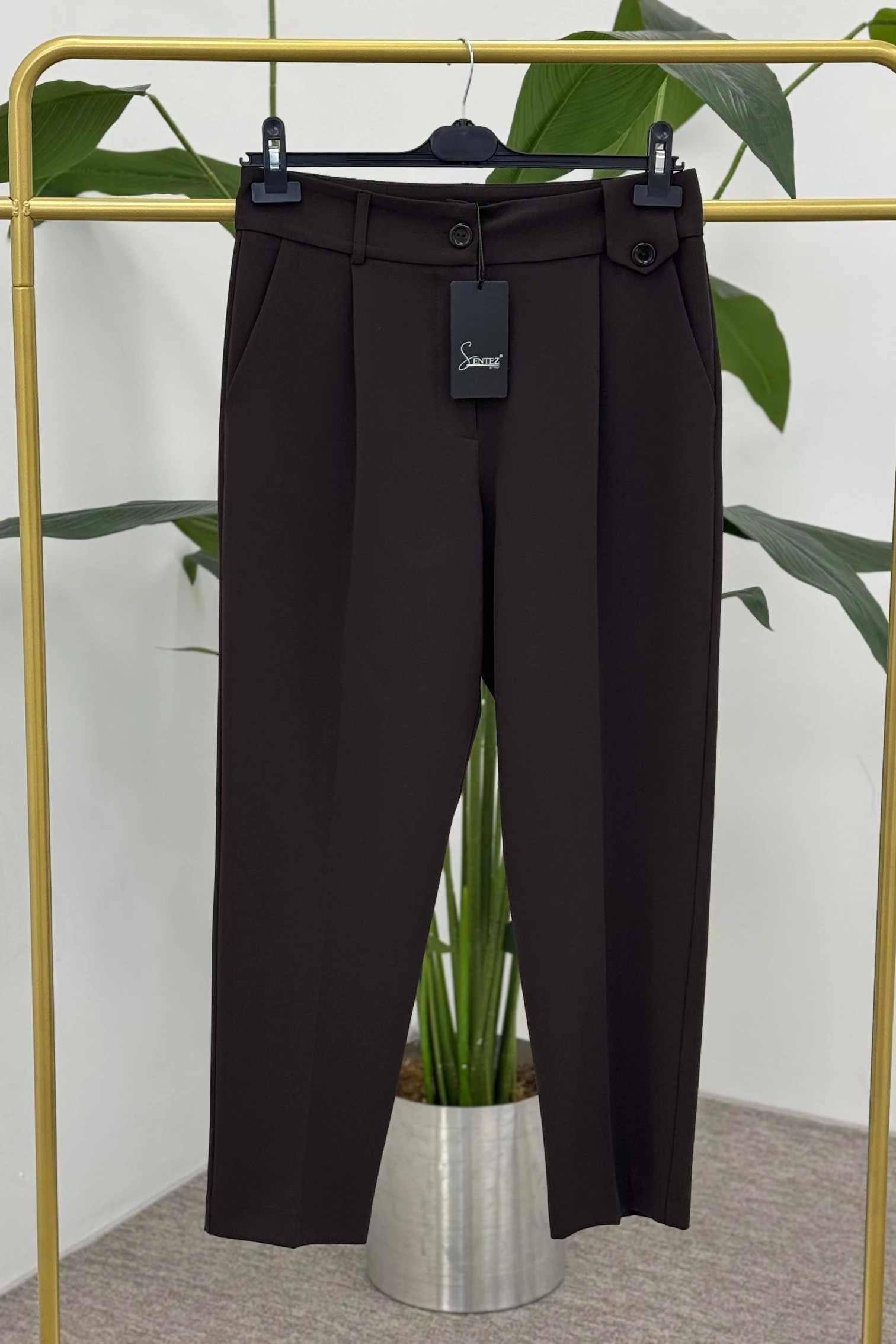 Sentez 5568 Sofia Korsajlı Pantolon - Siyah