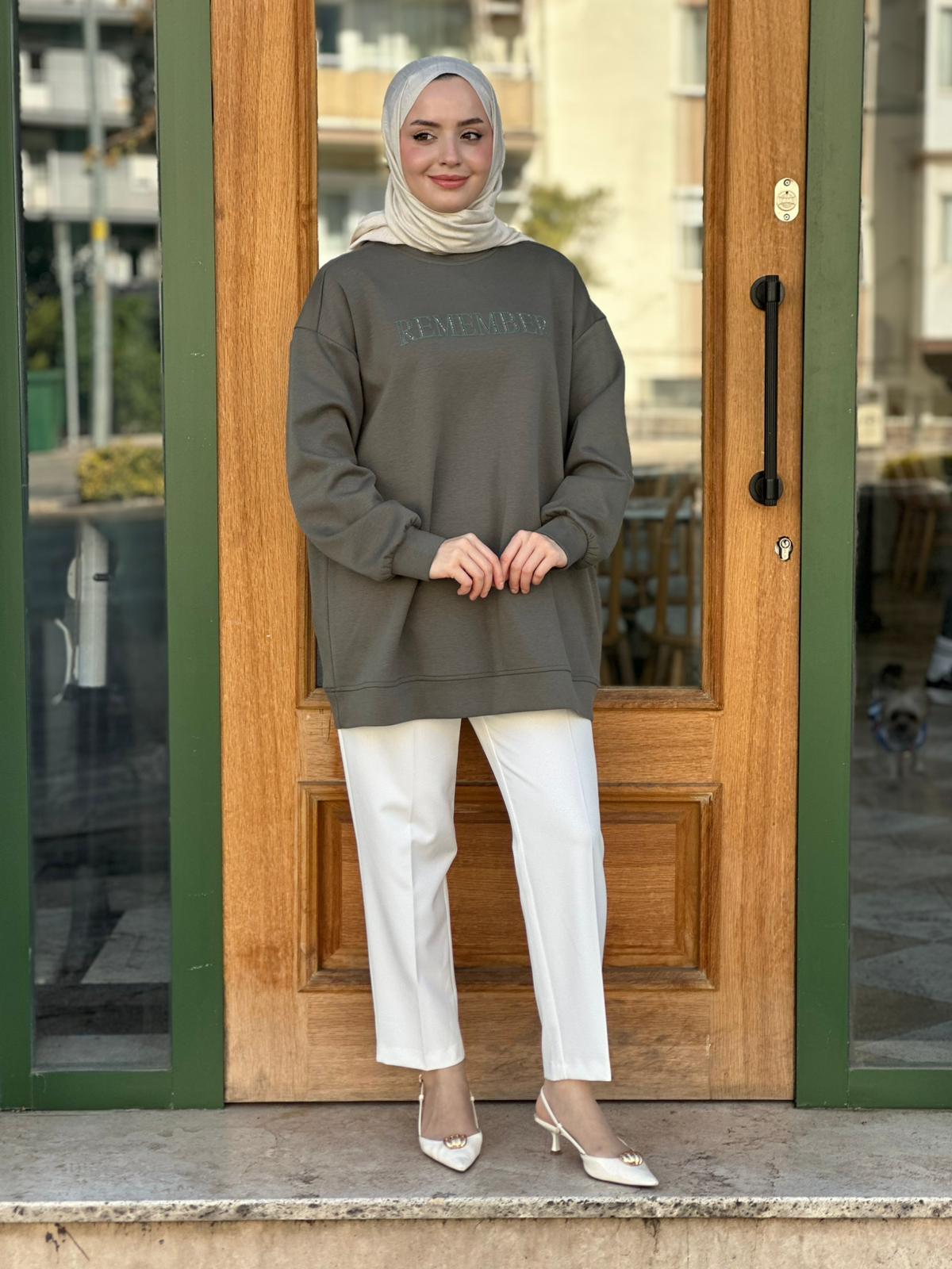 İkoll16847 Remember Sweat - Haki