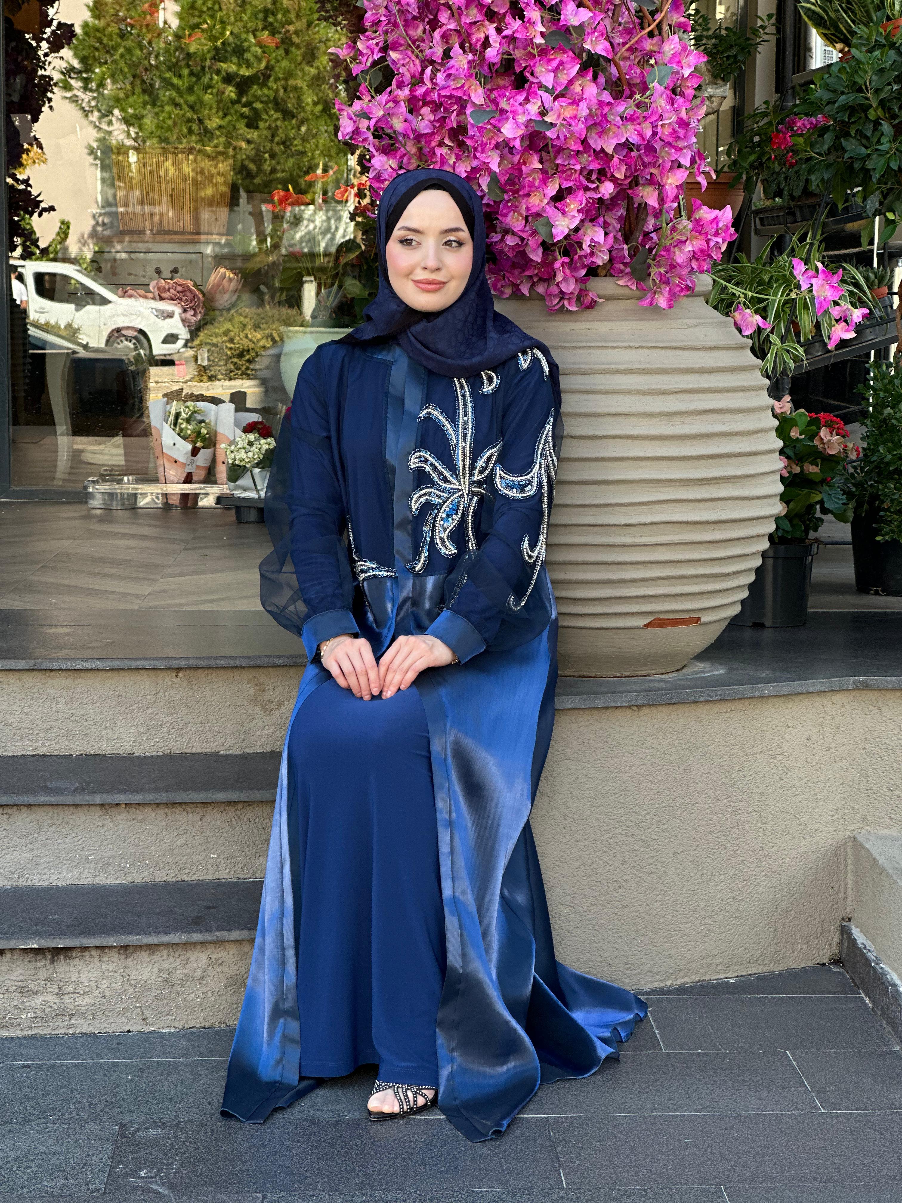 Orhan 2603 Taşlı Abaya
