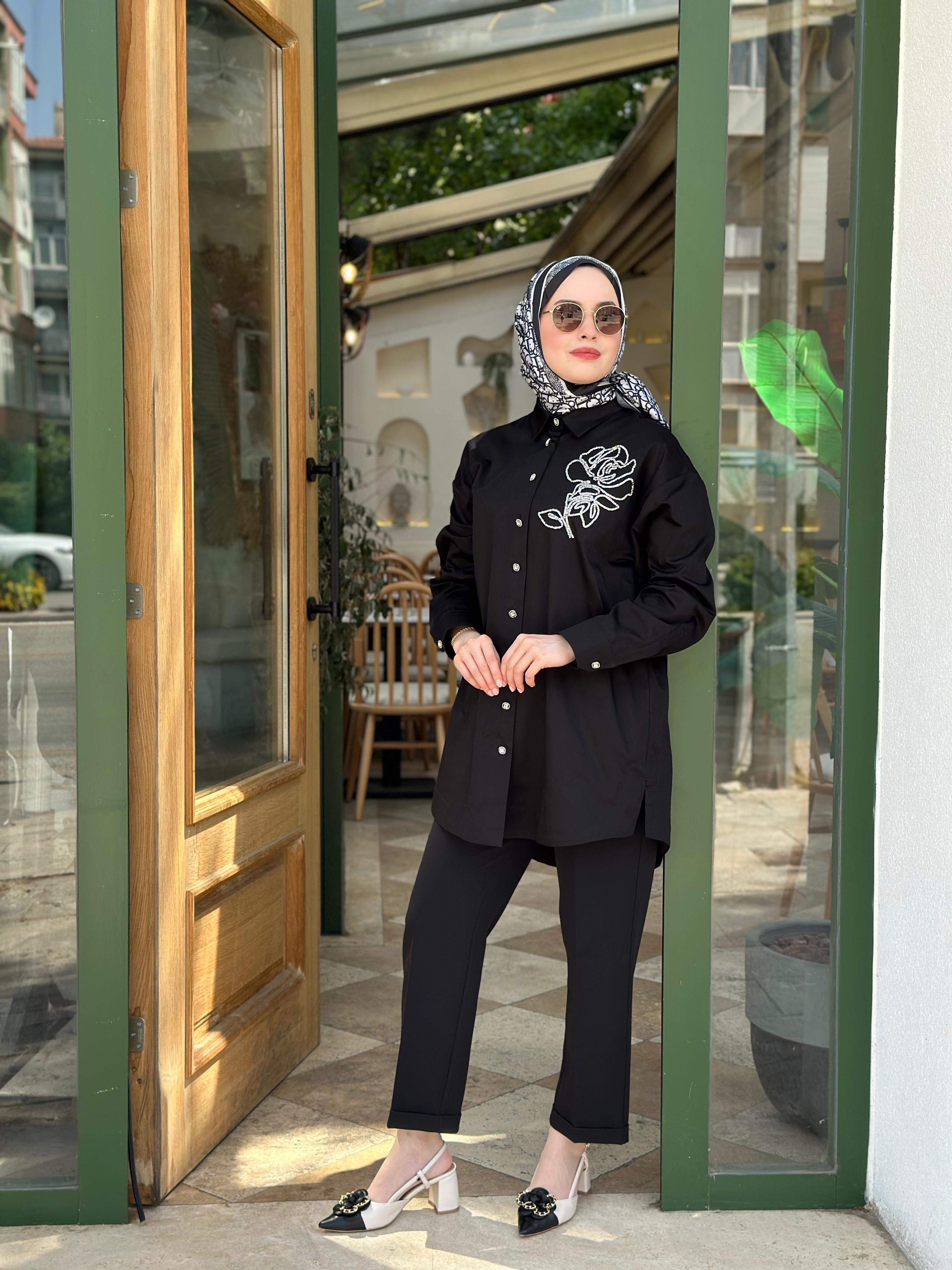 Ghisa 4932 Gül Desenli Tunik