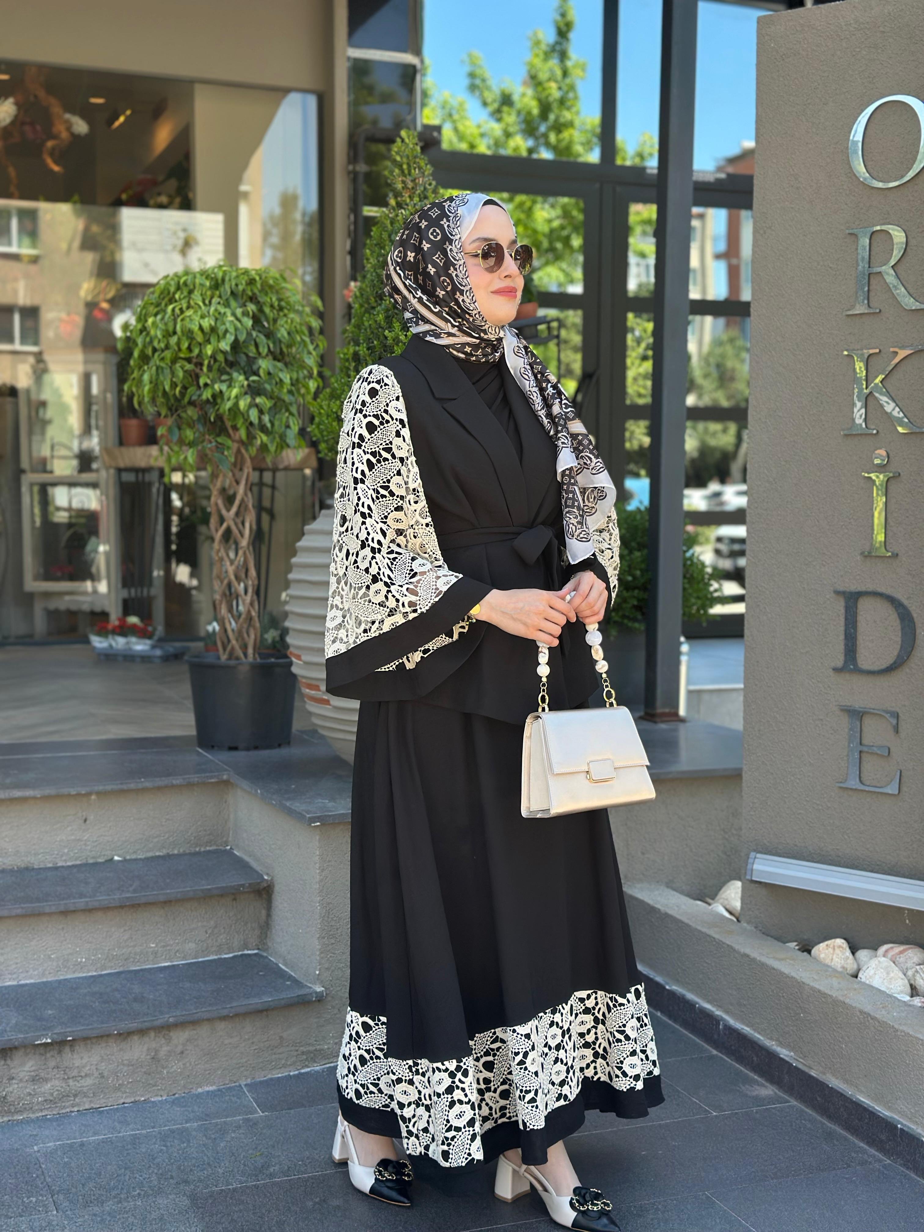 Gazzella 44840 Kolları Dantelli Takım
