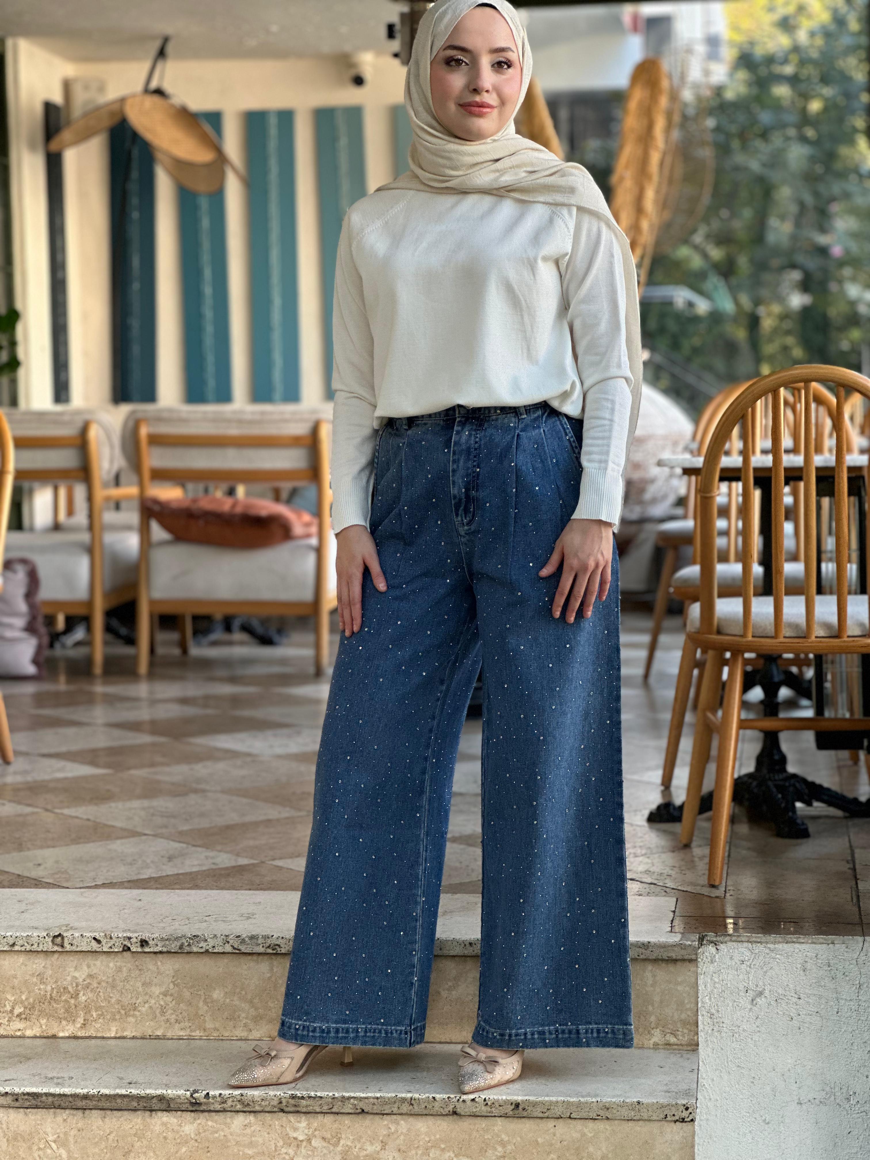 Ghisa 8702 Taşlı Kotgh - Mavi