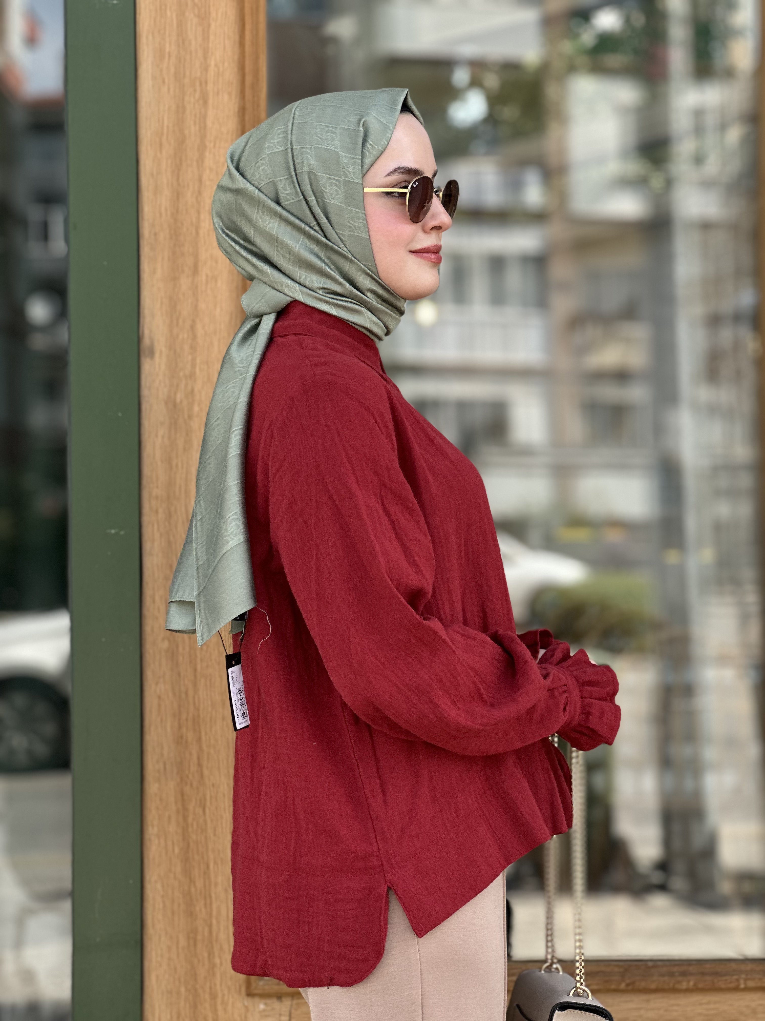 Niliwi 4036 Müslin Güllü Gömlek 