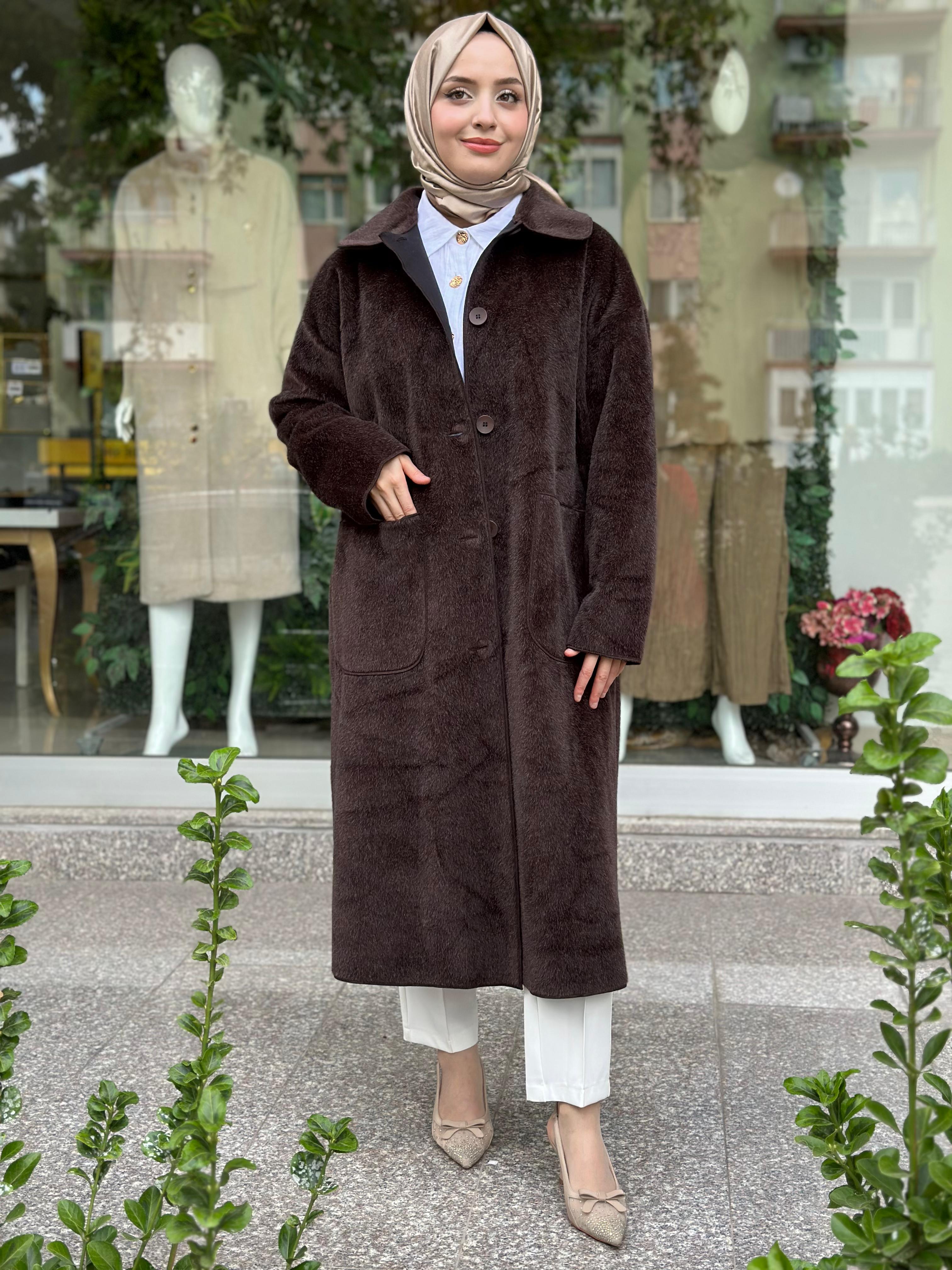 İkoll 16851 Keçe Kaban - Kahverengi