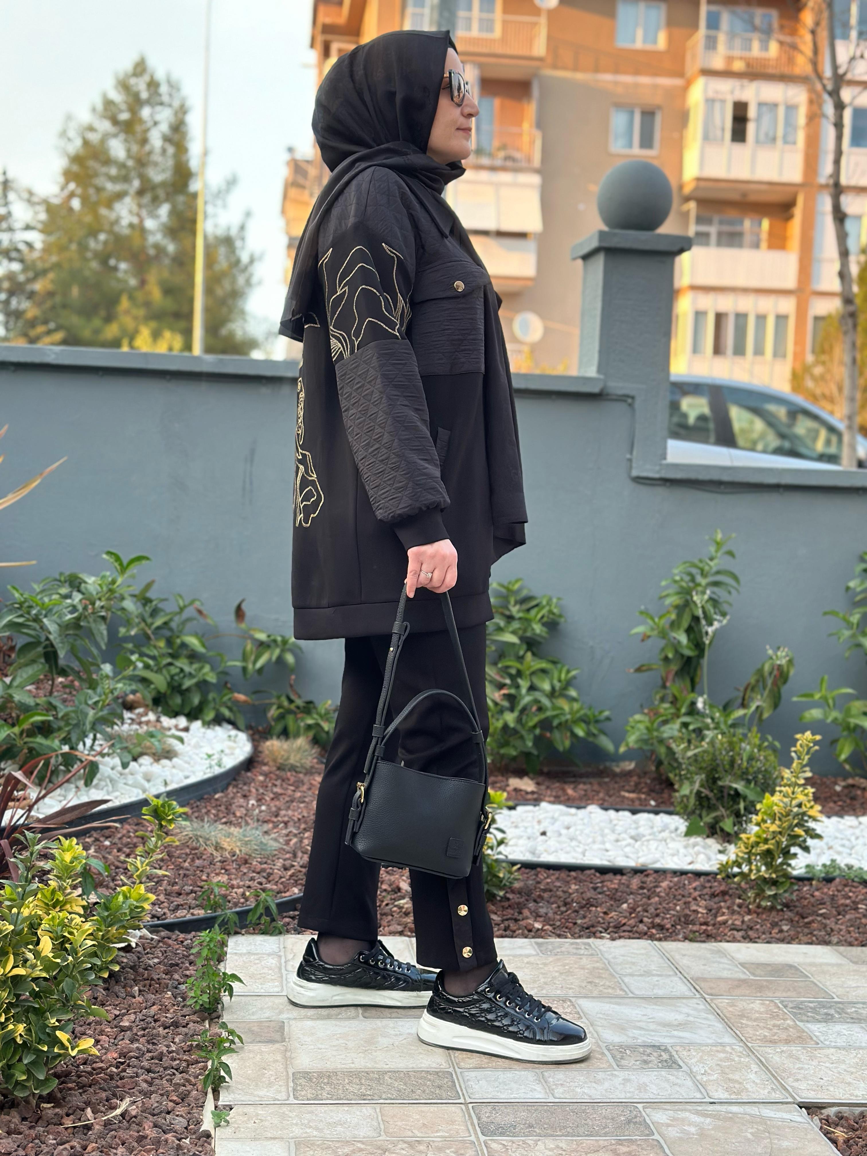 FTZ 30939 Nakışlı Eşofman Takım