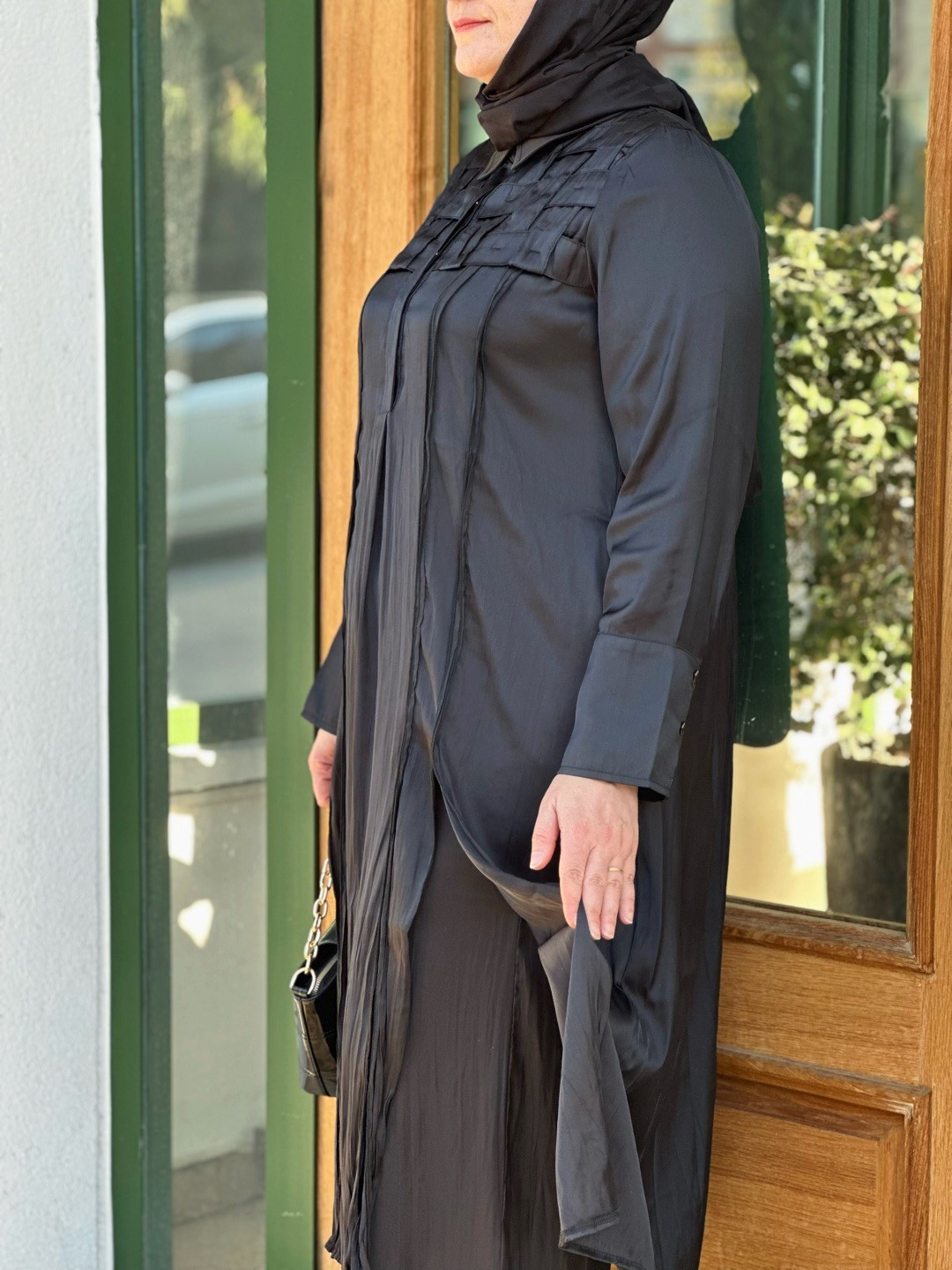 Lissmore 5844 Uzun Tunikli İpek Saten Takım
