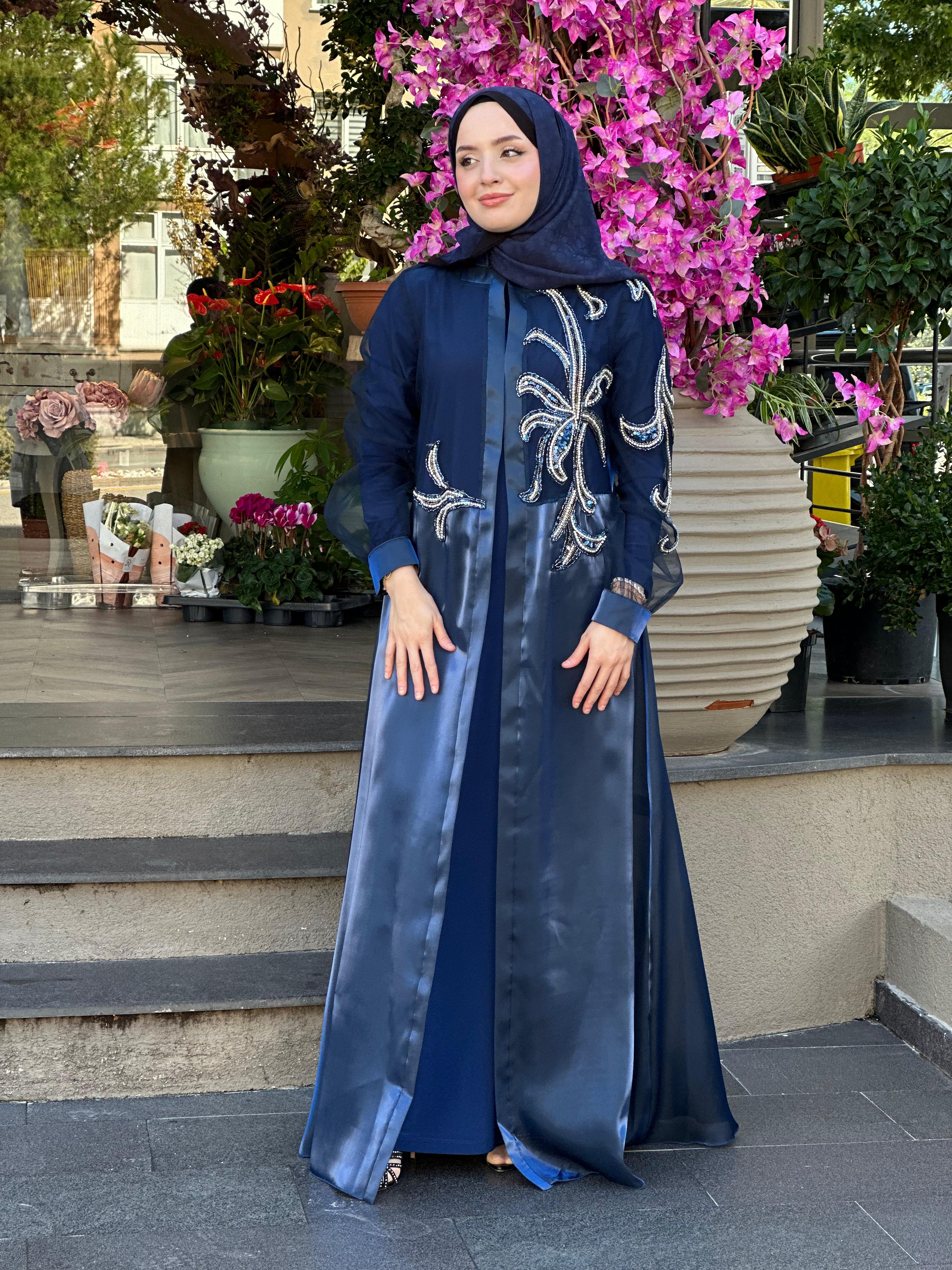 Orhan 2603 Taşlı Abaya - Laci