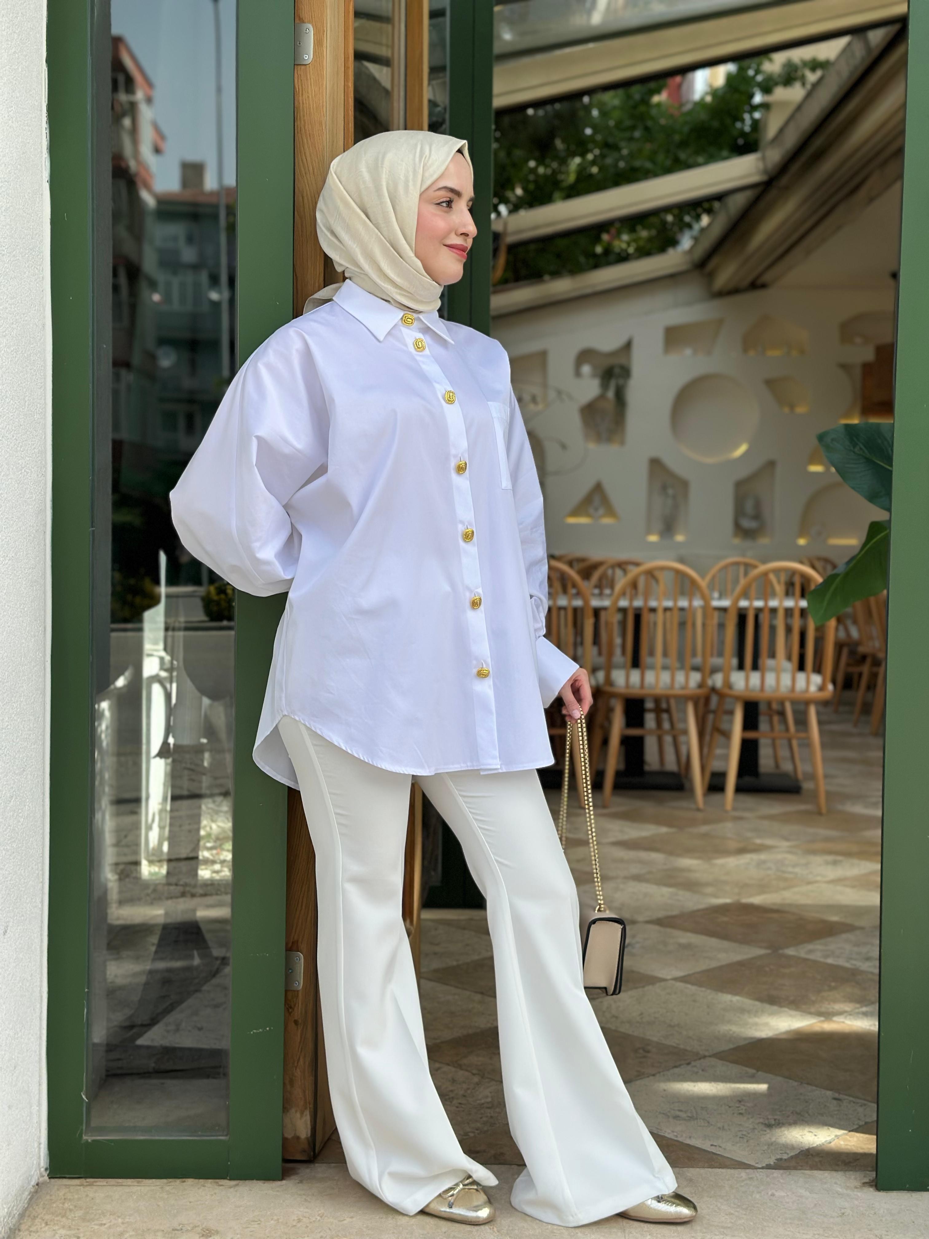 Ghisa 4009	Gömlek Tunik - Ekru
