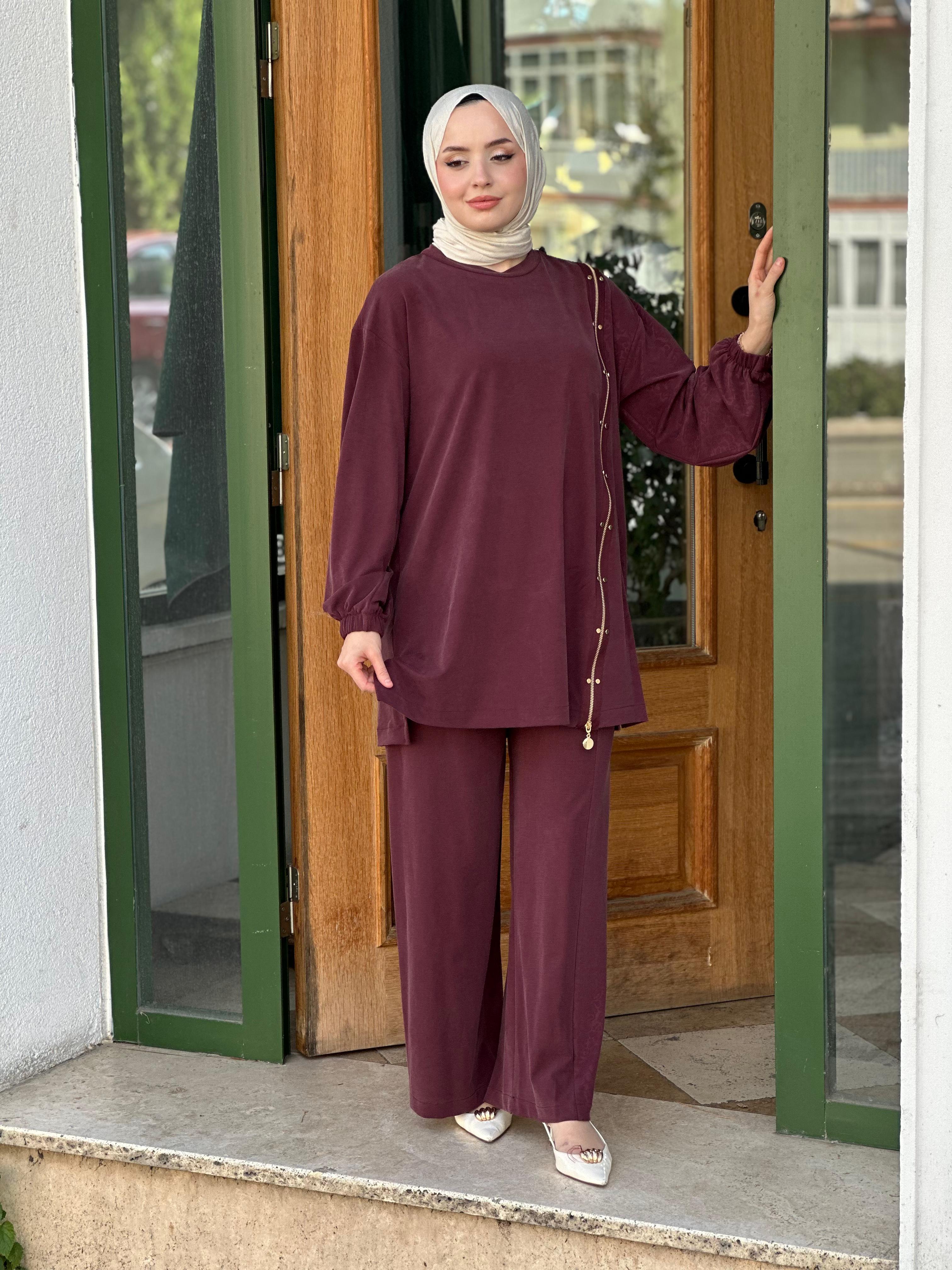 Marcha 10868 Zımbalı Takım - Bordo