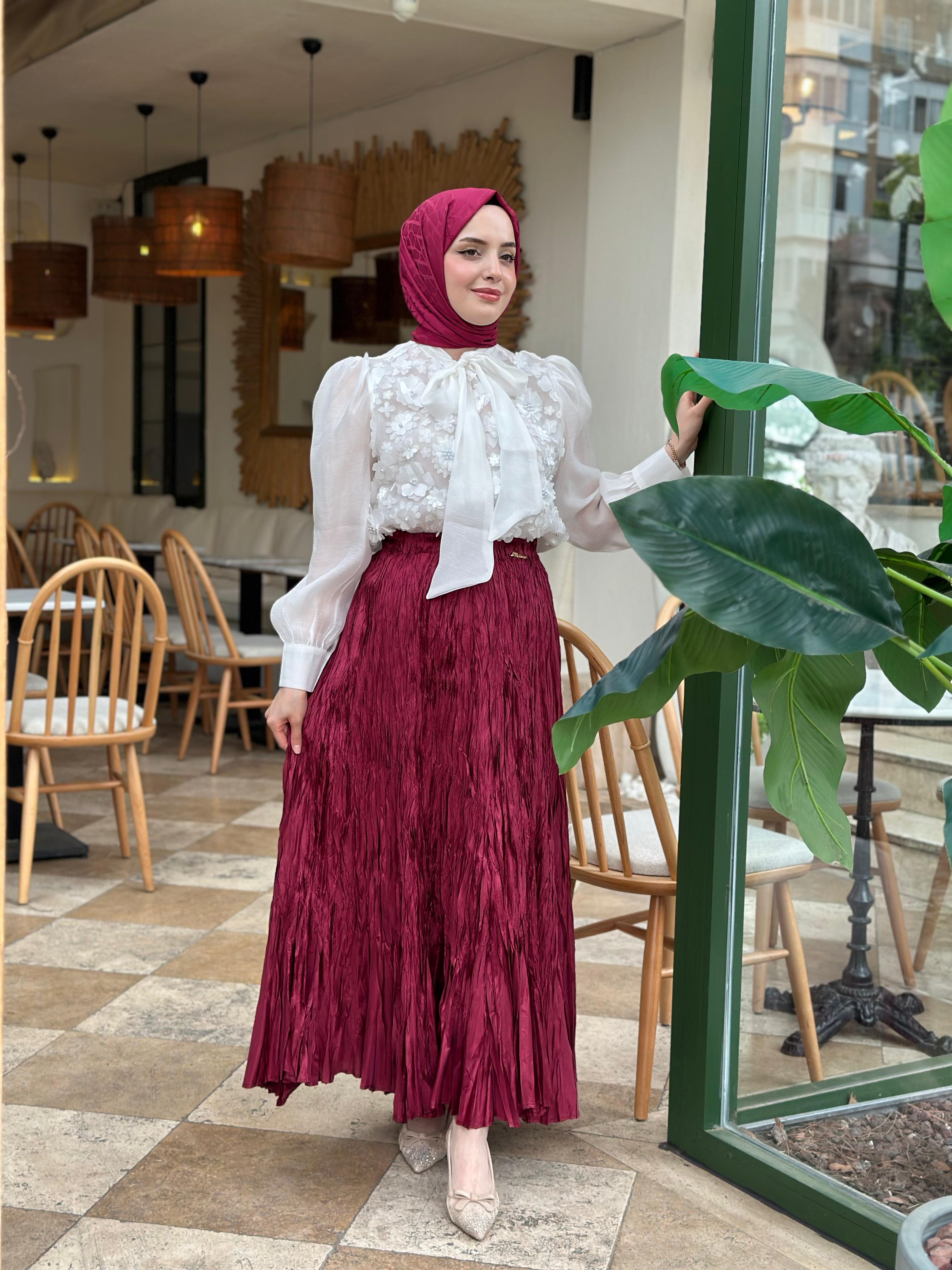 Ghisa 5310 İpek Kırıştırma Etek