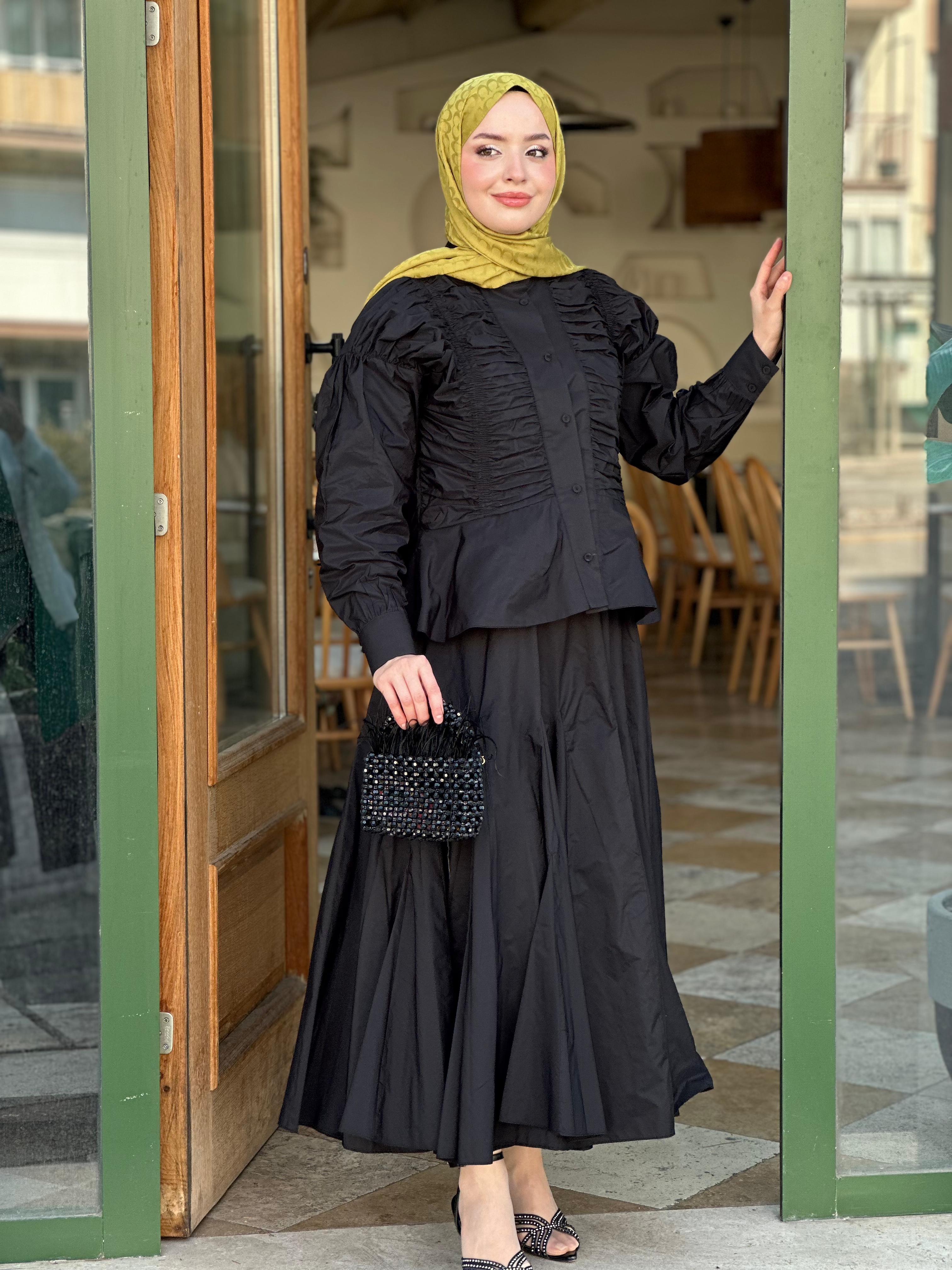 Kahma 14216 Büzgülü Etekli Takım