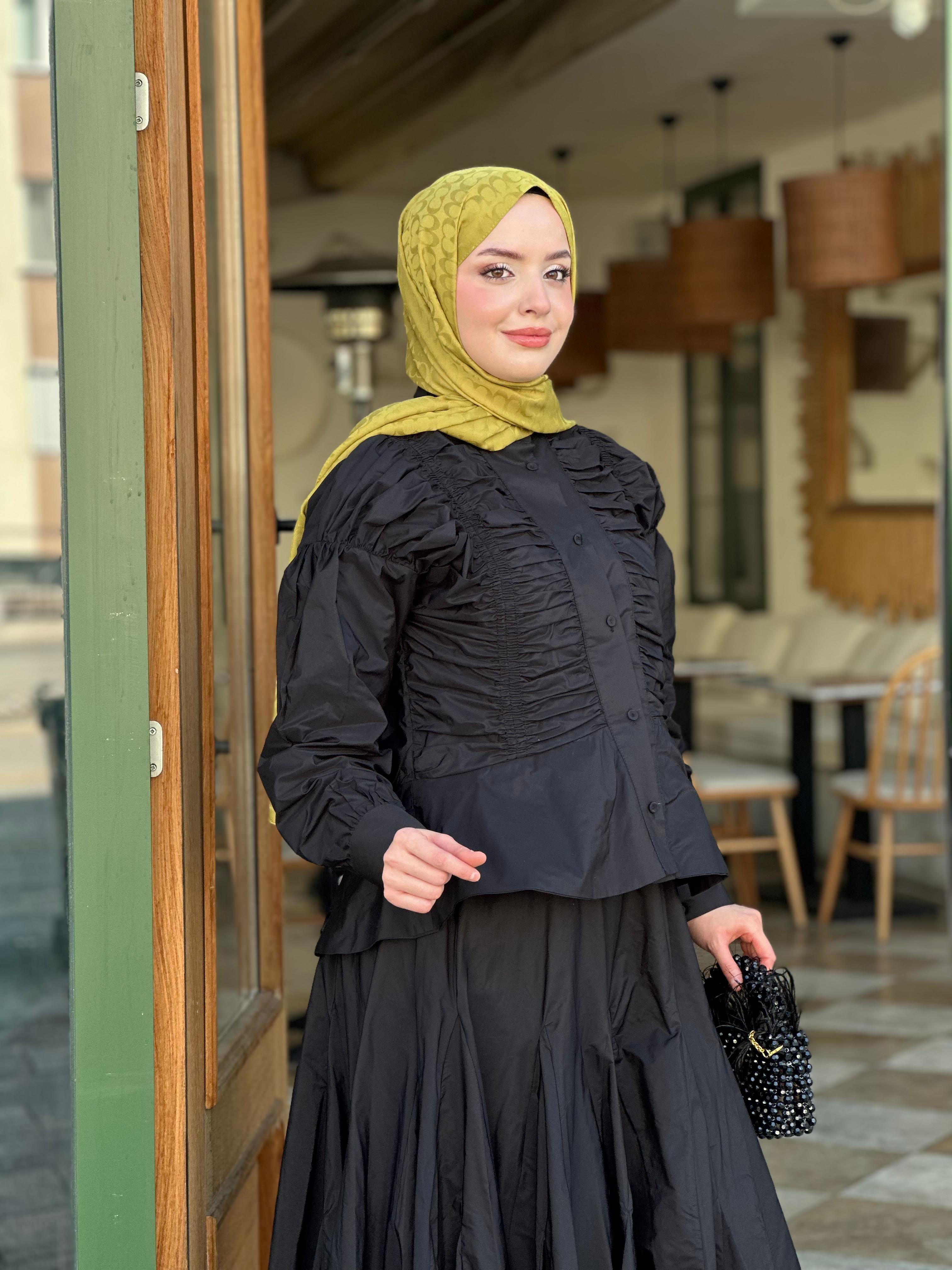 Kahma 14216 Büzgülü Etekli Takım