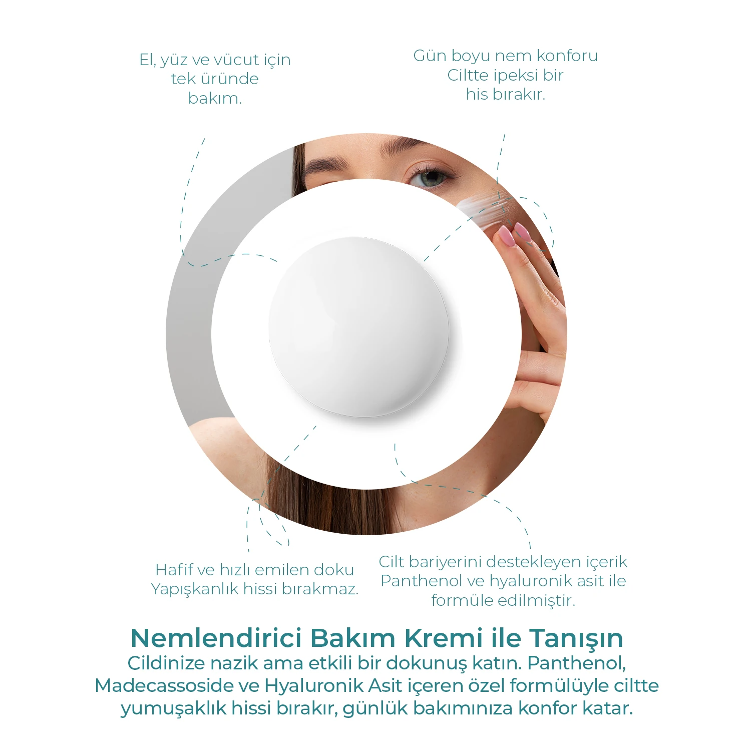 Cilt Yenileyici - Bariyer Güçlendirici ve Hyalüronik Asit-Panthenol içerikli Yoğun Nemlendirici Krem