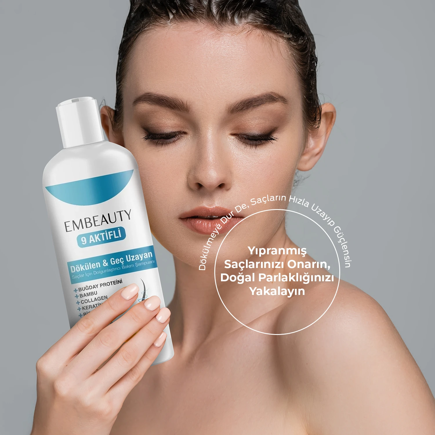 Kolajen Ve Keratin Saç Dökülmesine Karşı Hızlı Saç Uzatan Dolgunlaştırıcı Onarıcı Besleyici Şampuan