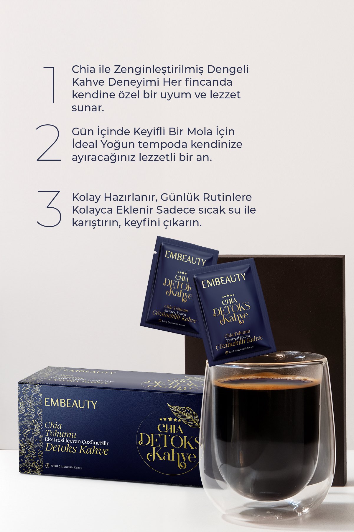 Chia Tohumu Içeren Kahve 30lu Şase