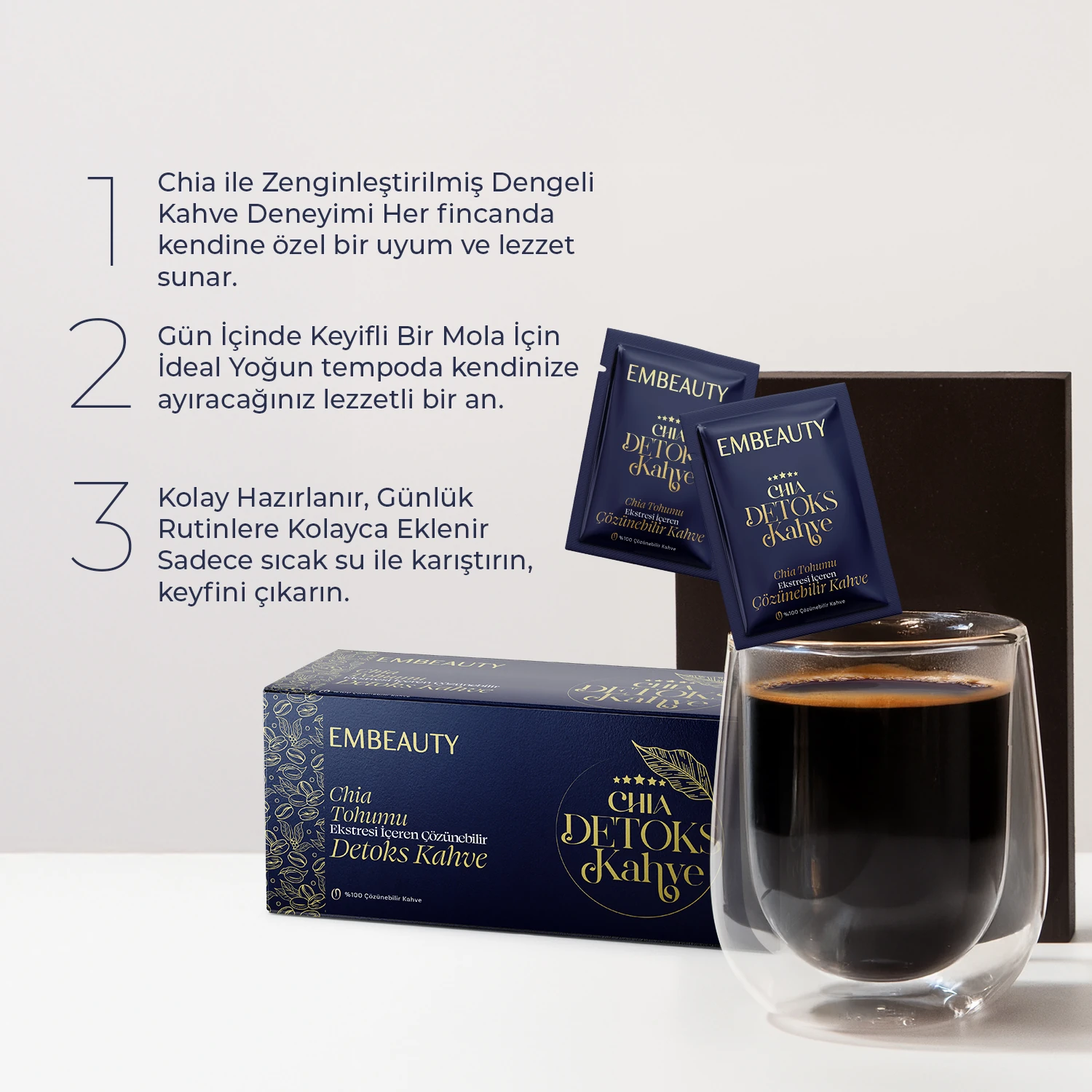 Chia Tohumu İçeren Kahve 30'lu Şase