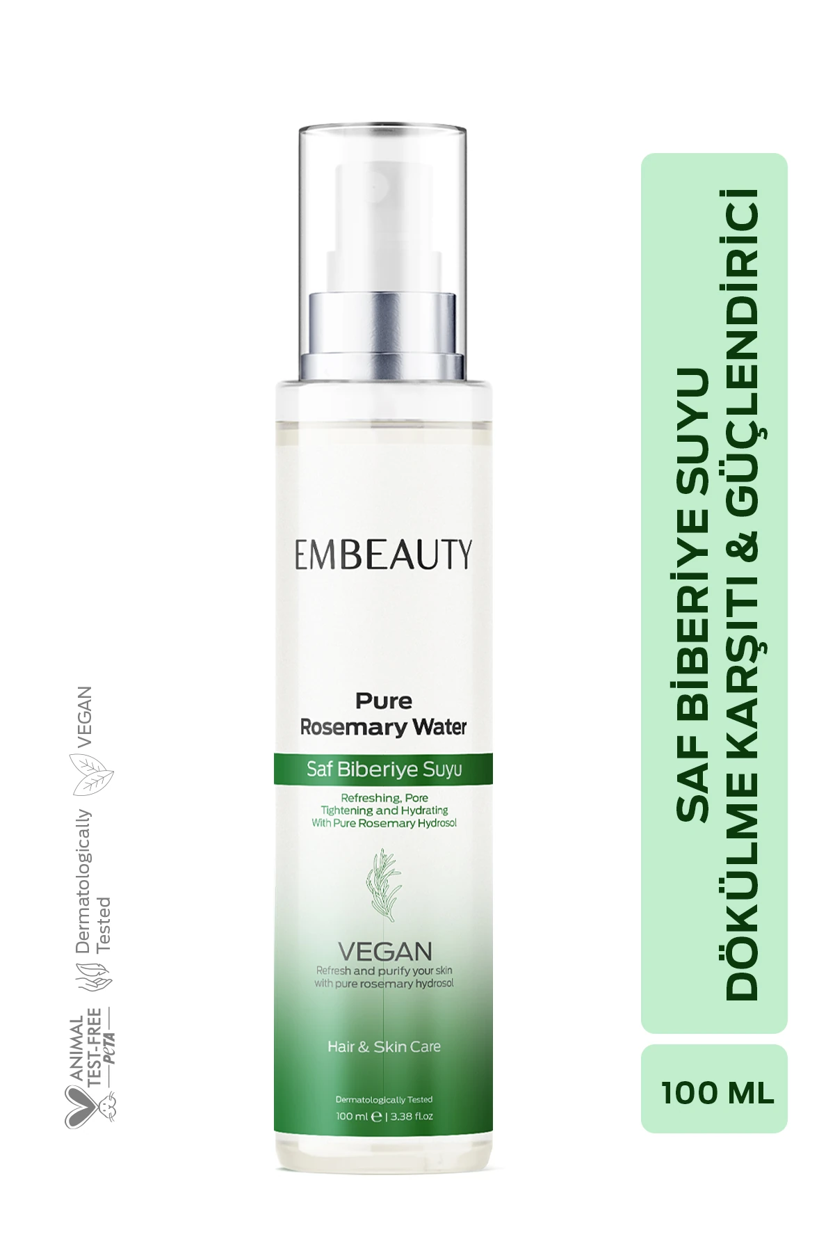 Biberiye Suyu Dökülme Karşıtı Ve Hızlı Saç Uzatma Etkili Saç Toniği %100 Doğal Ve Saf